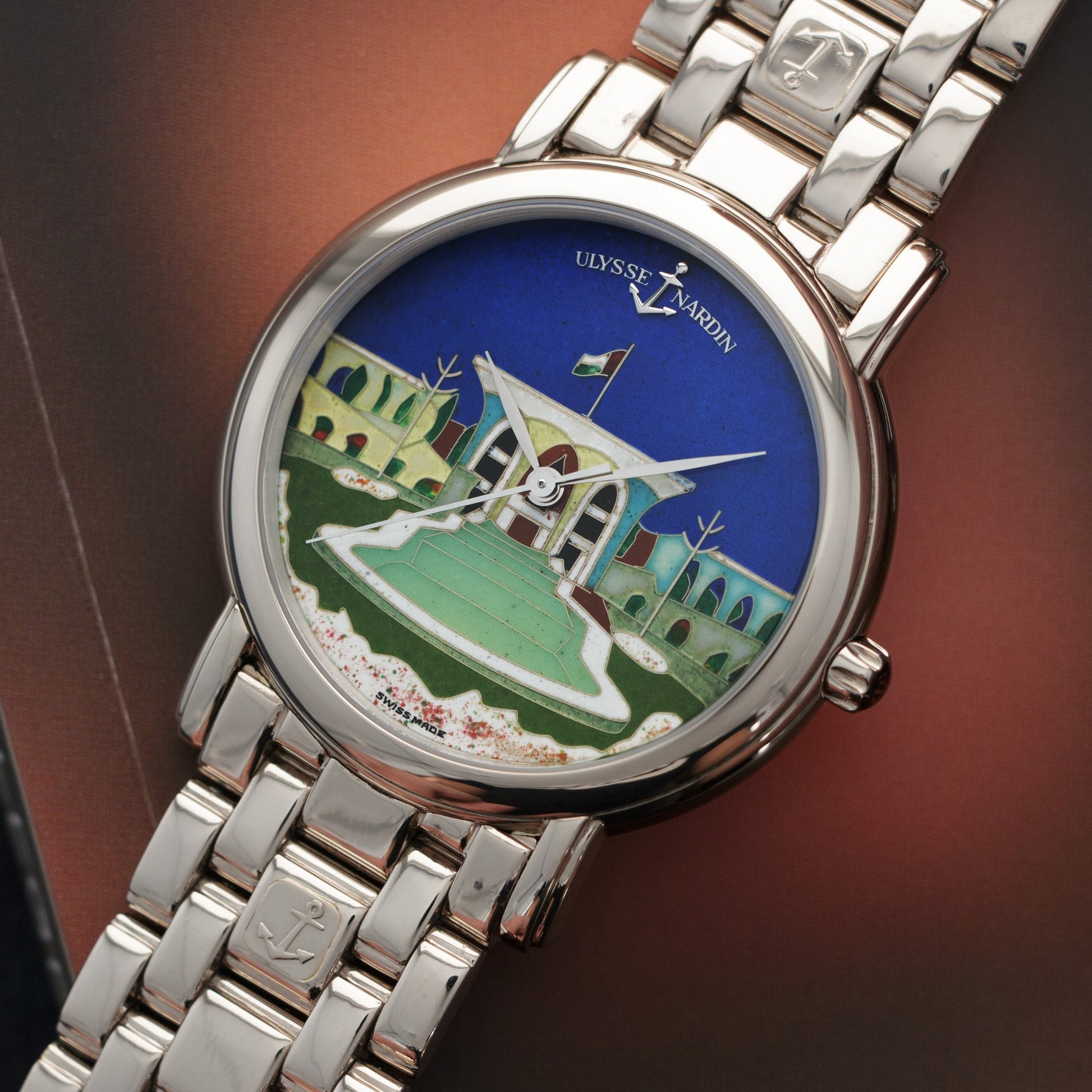 Ulysse Nardin White Gold San Marco Cloisonne Dial Watch