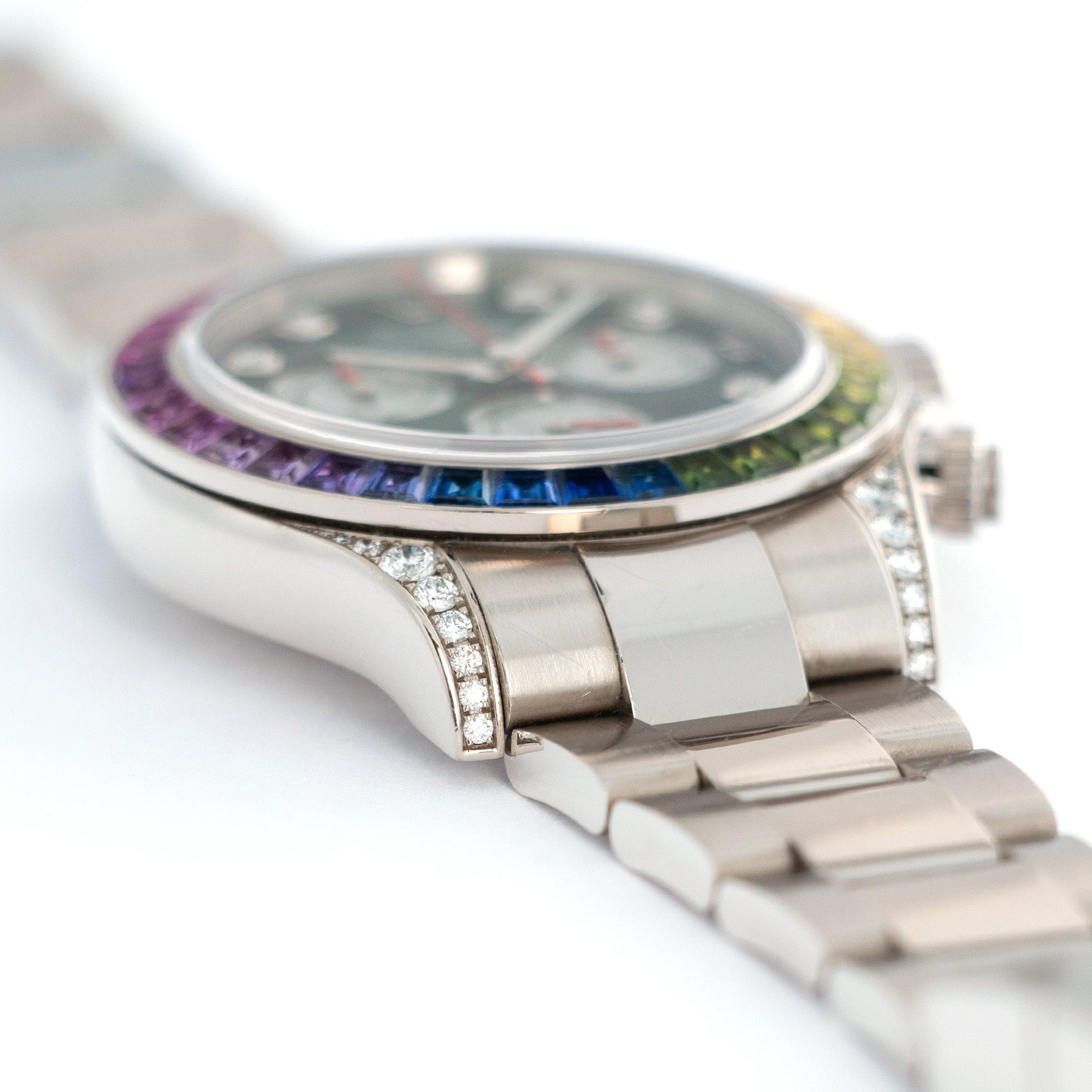 Rolex White Gold Cosmograph Rainbow Daytona Watch Ref. 116599