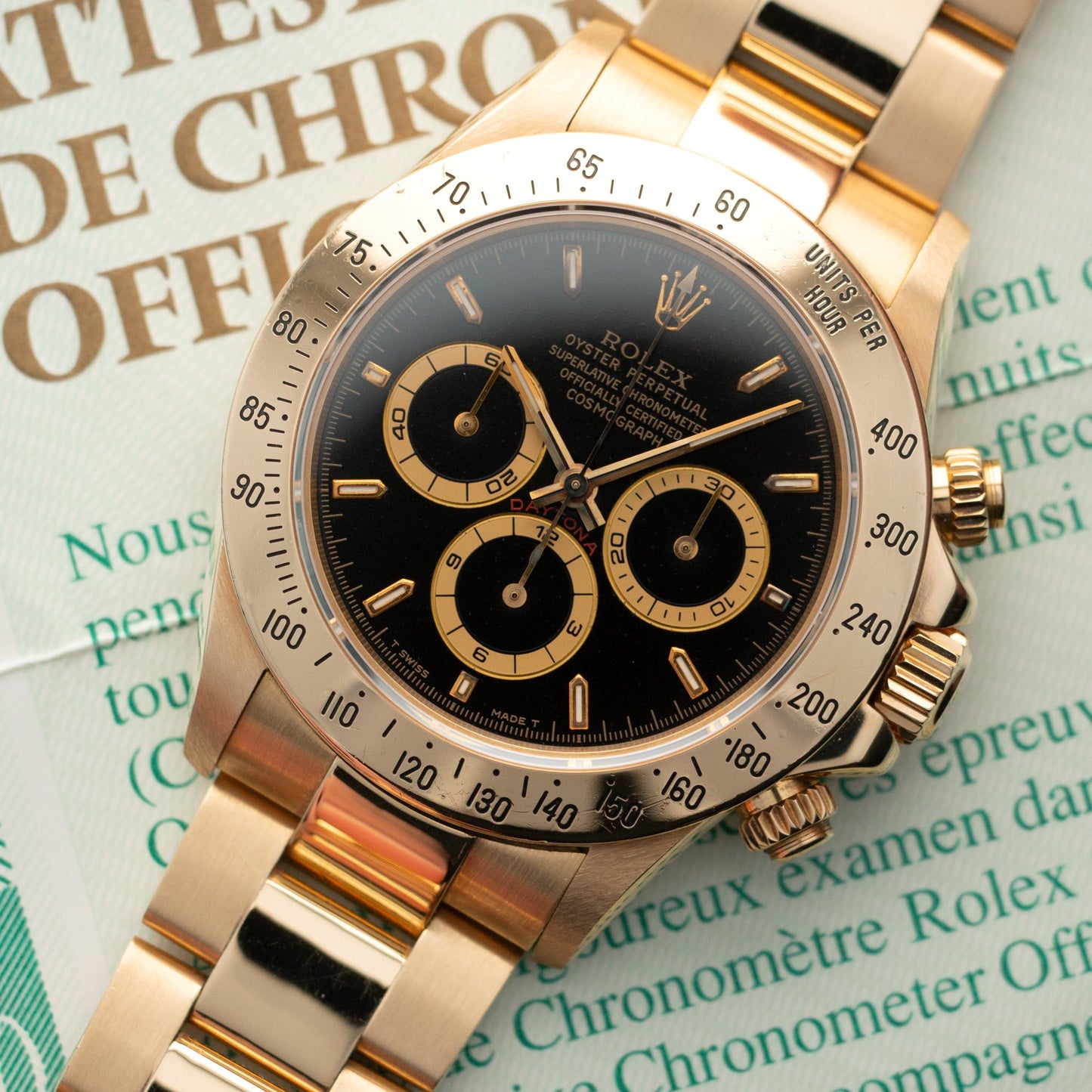 Rolex Yellow Gold Cosmograph Daytona Watch Ref. 16528