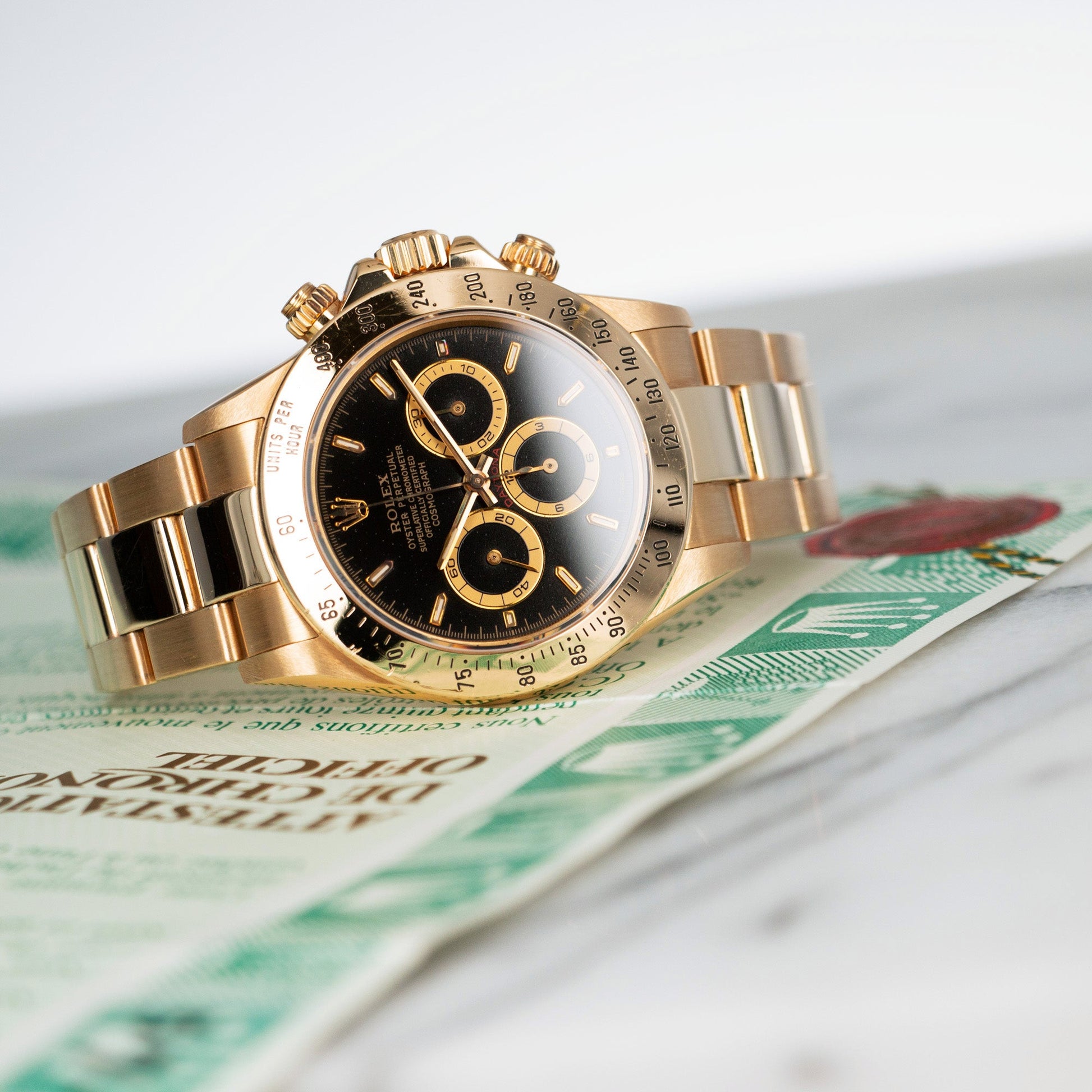 Rolex Yellow Gold Cosmograph Daytona Watch Ref. 16528