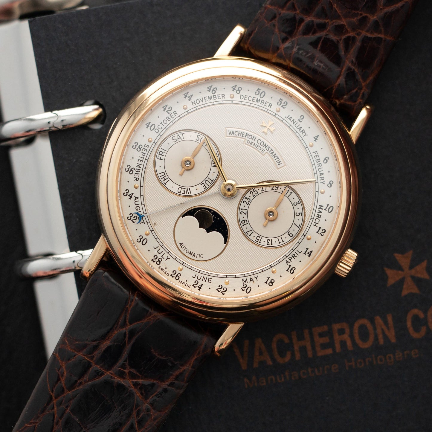 Vacheron Constantin Yellow Gold Triple Date Moonphase Watch