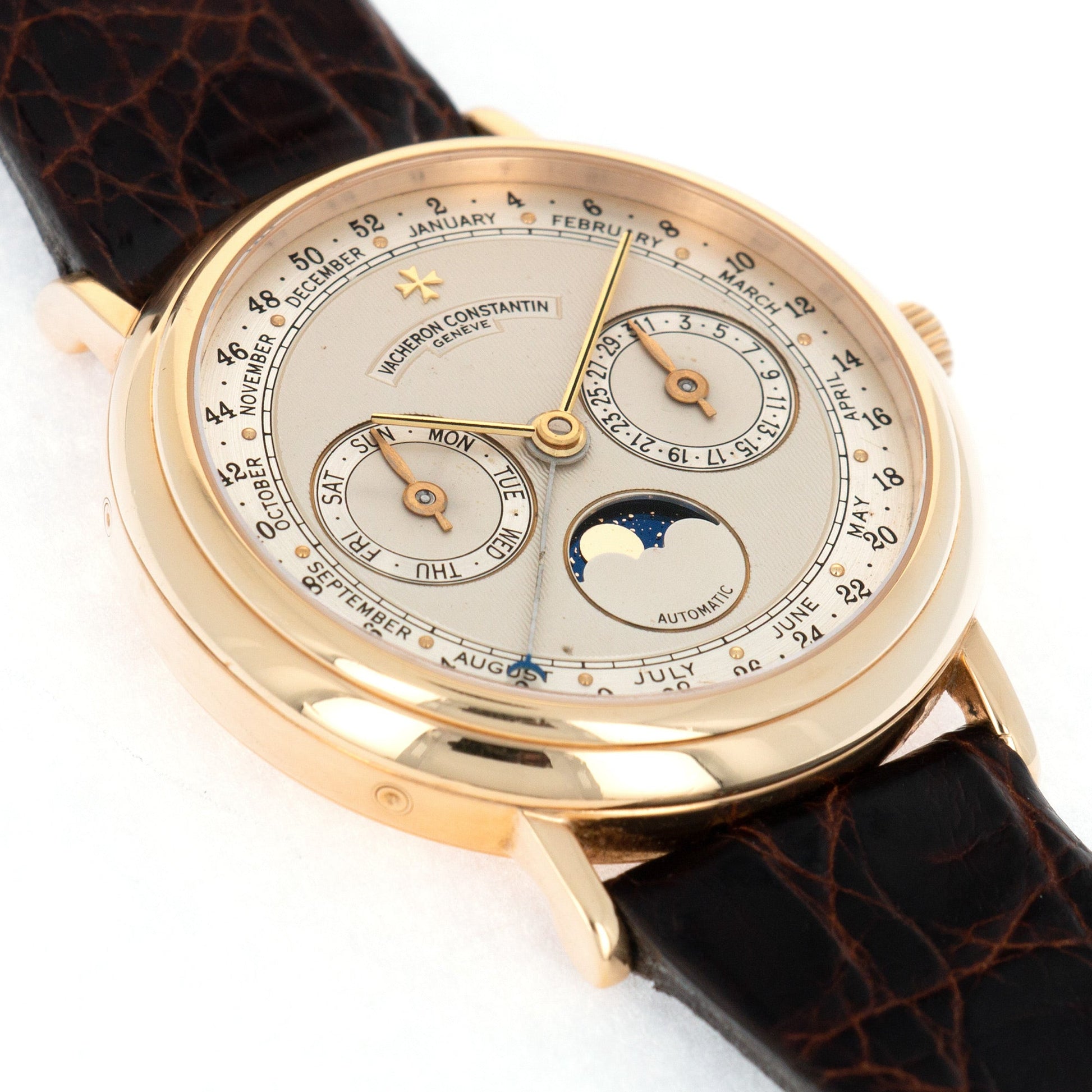 Vacheron Constantin Yellow Gold Triple Date Moonphase Watch