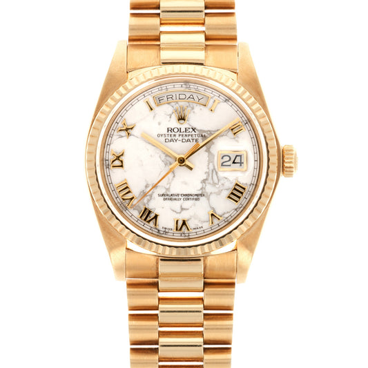 Rolex Yellow Gold Day Date Howlite Watch Ref. 18038