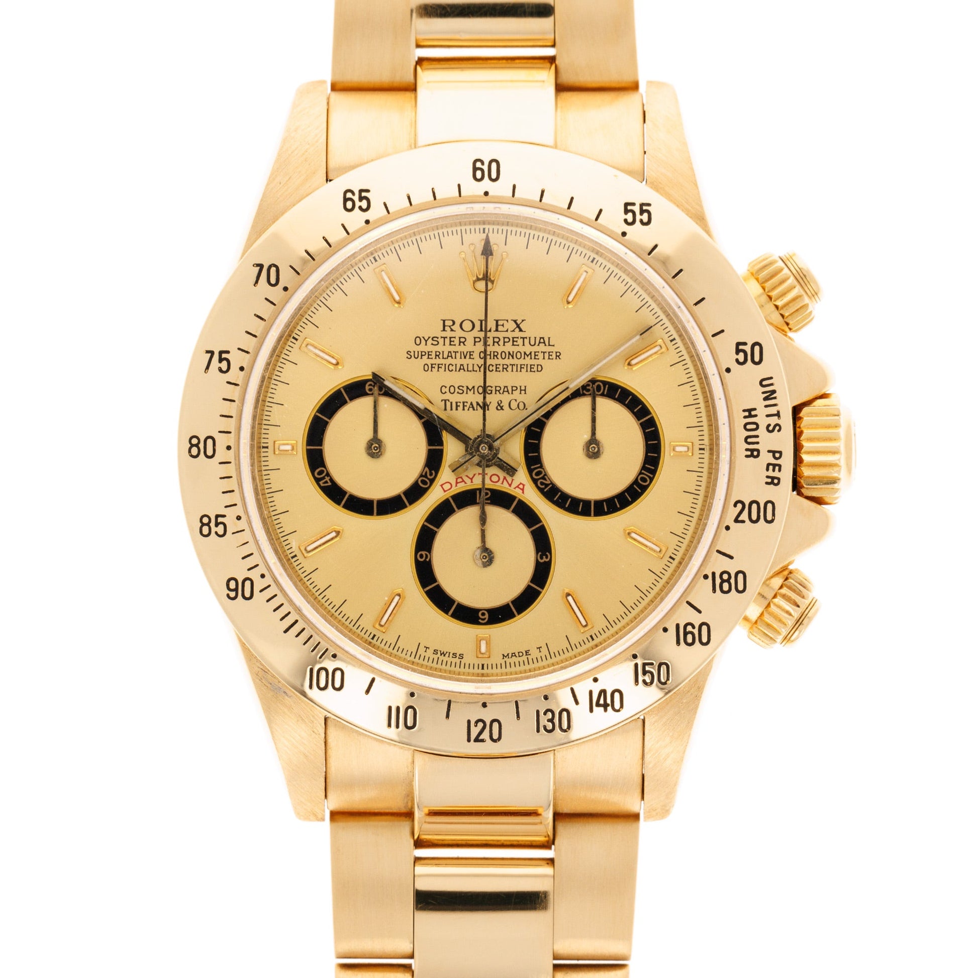 Rolex Yellow Gold Daytona ref. 16528 with Tiffany & Co. Dial