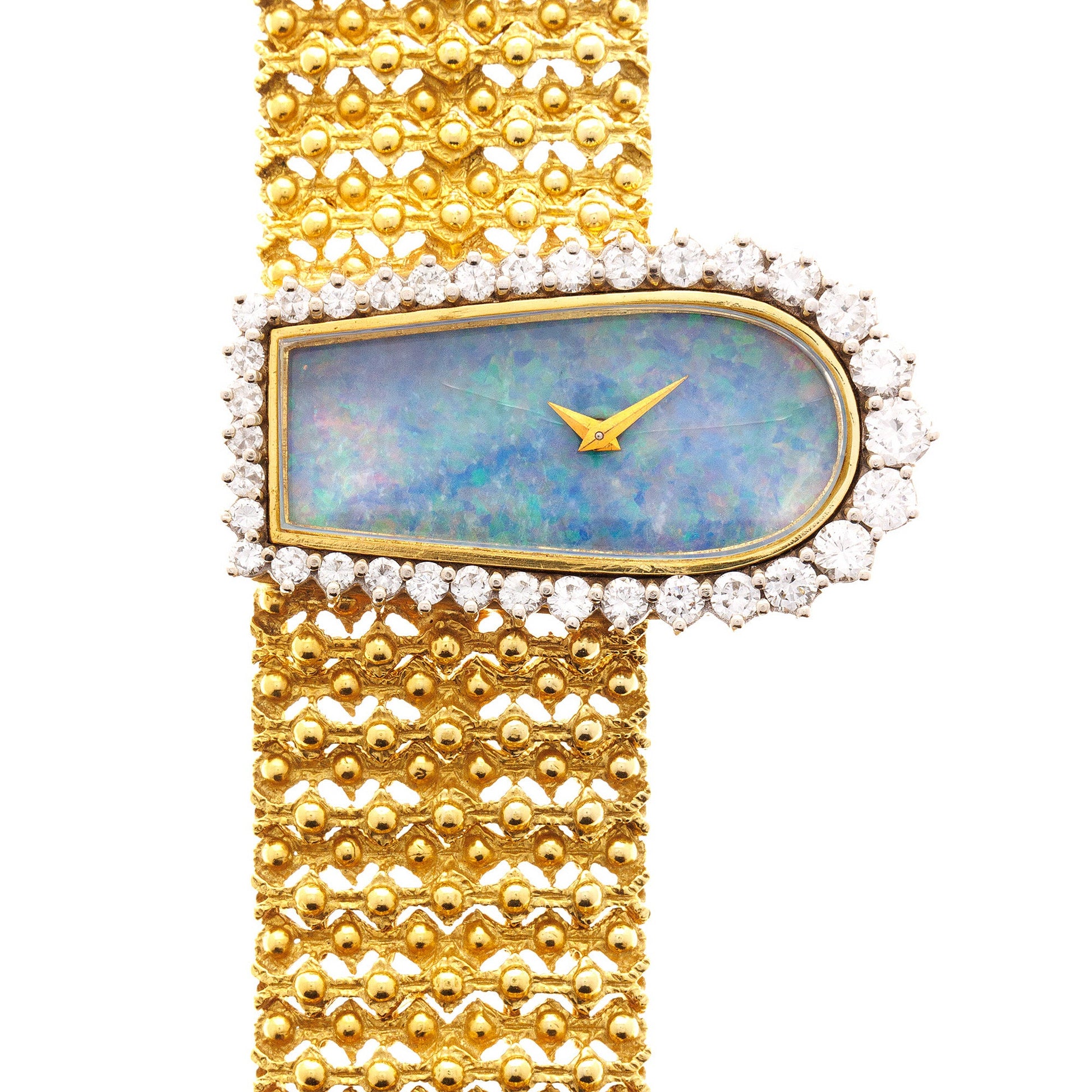 Tiffany & Co. Asymmetrical Opal and Diamond Watch