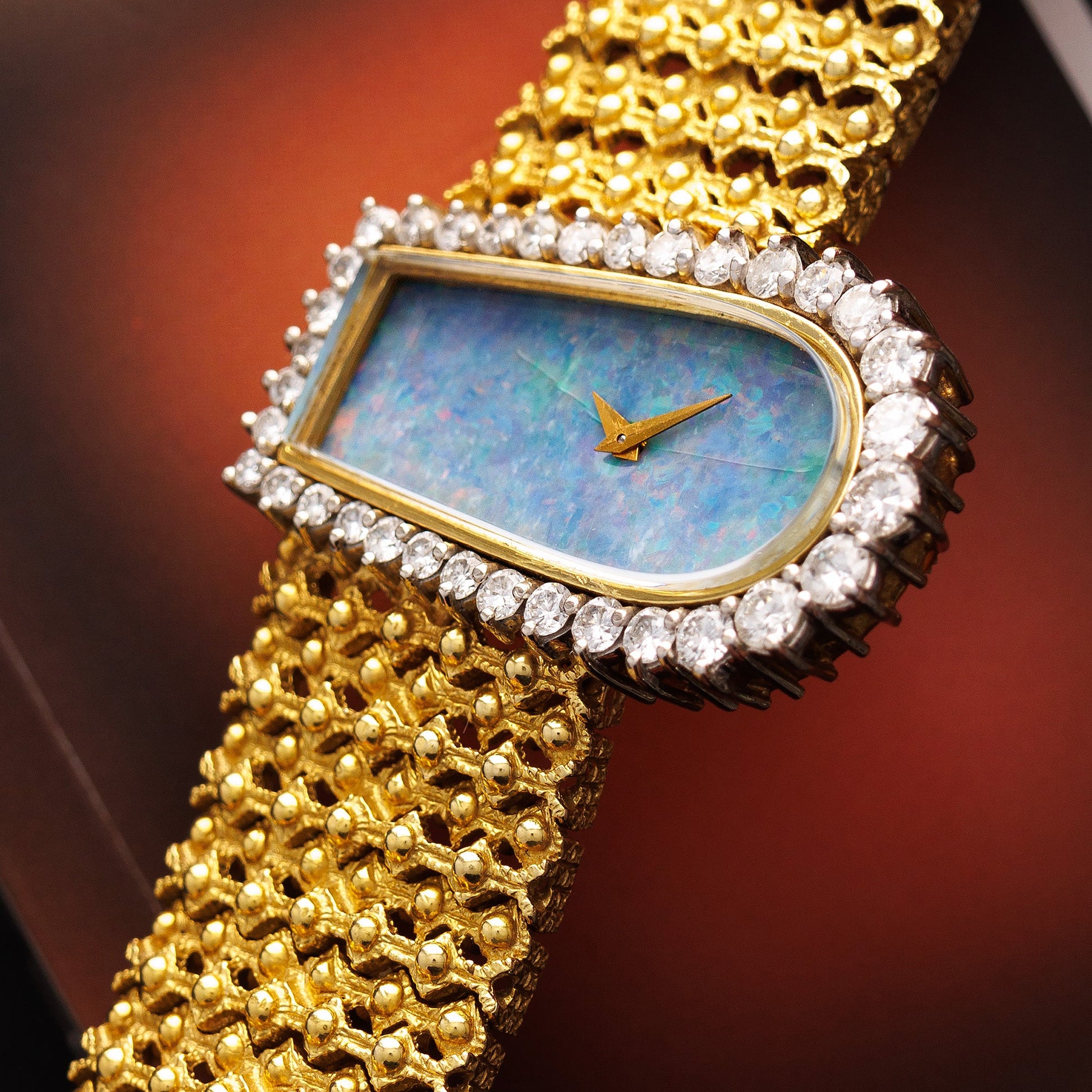 Tiffany & Co. Asymmetrical Opal and Diamond Watch