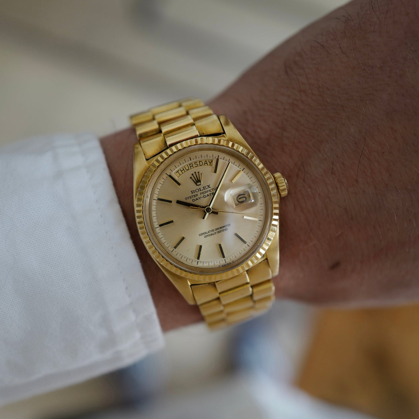 Rolex Yellow Gold Day-Date Ref. 1803 with Original Paperwork