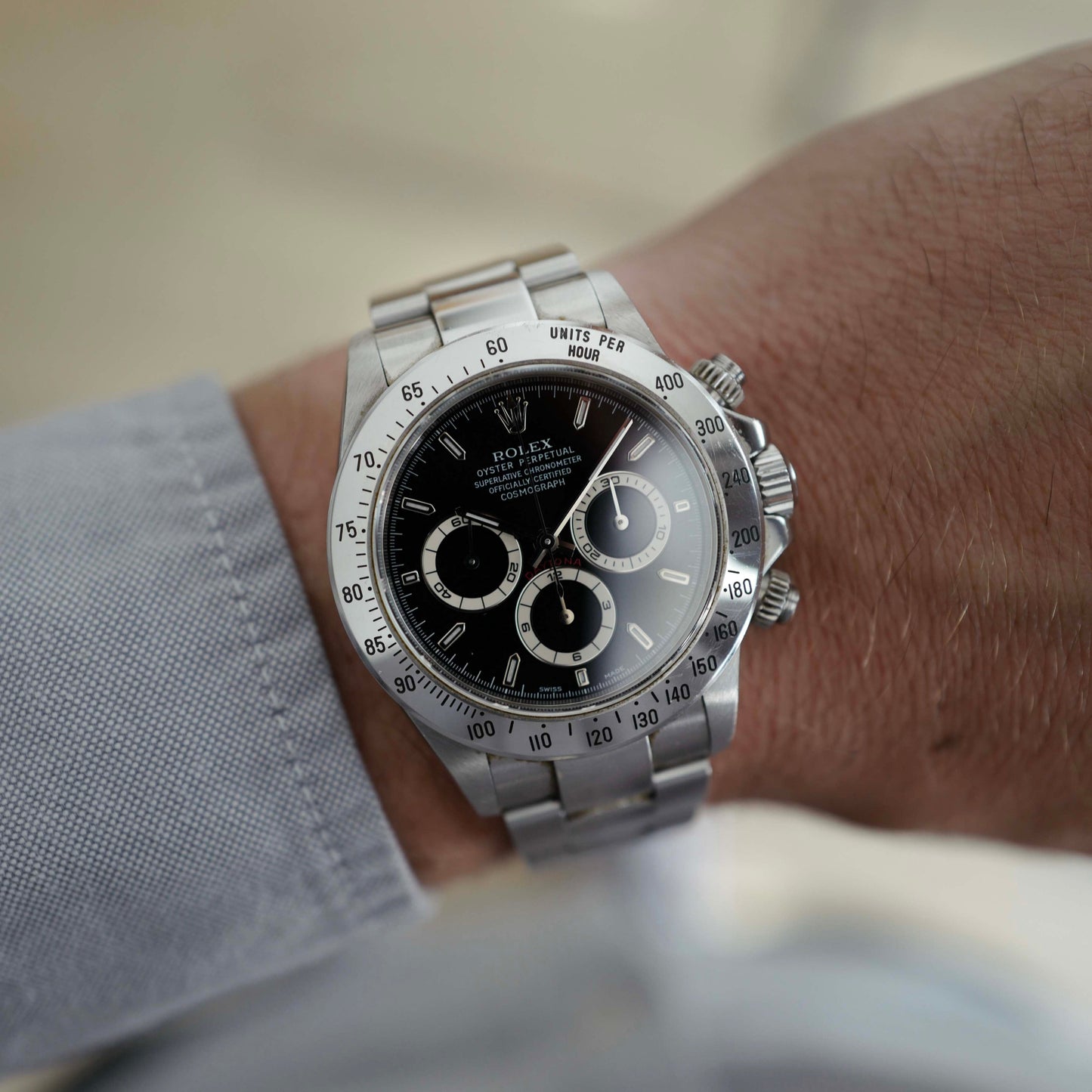 Rolex Steel Zenith Daytona Ref. 16520 with Original Caseback Sticker