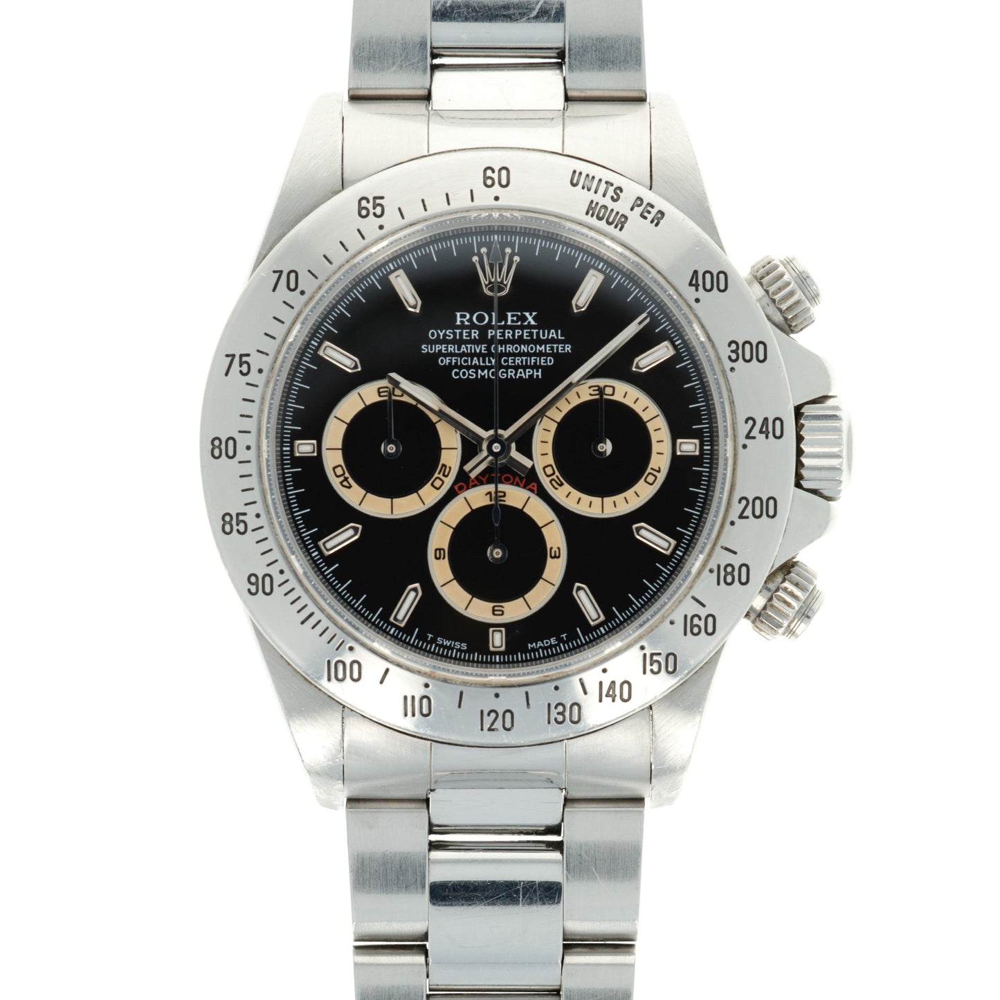 Rolex Steel Zenith Daytona Ref. 16520 with Original Papers and Brown Subdials