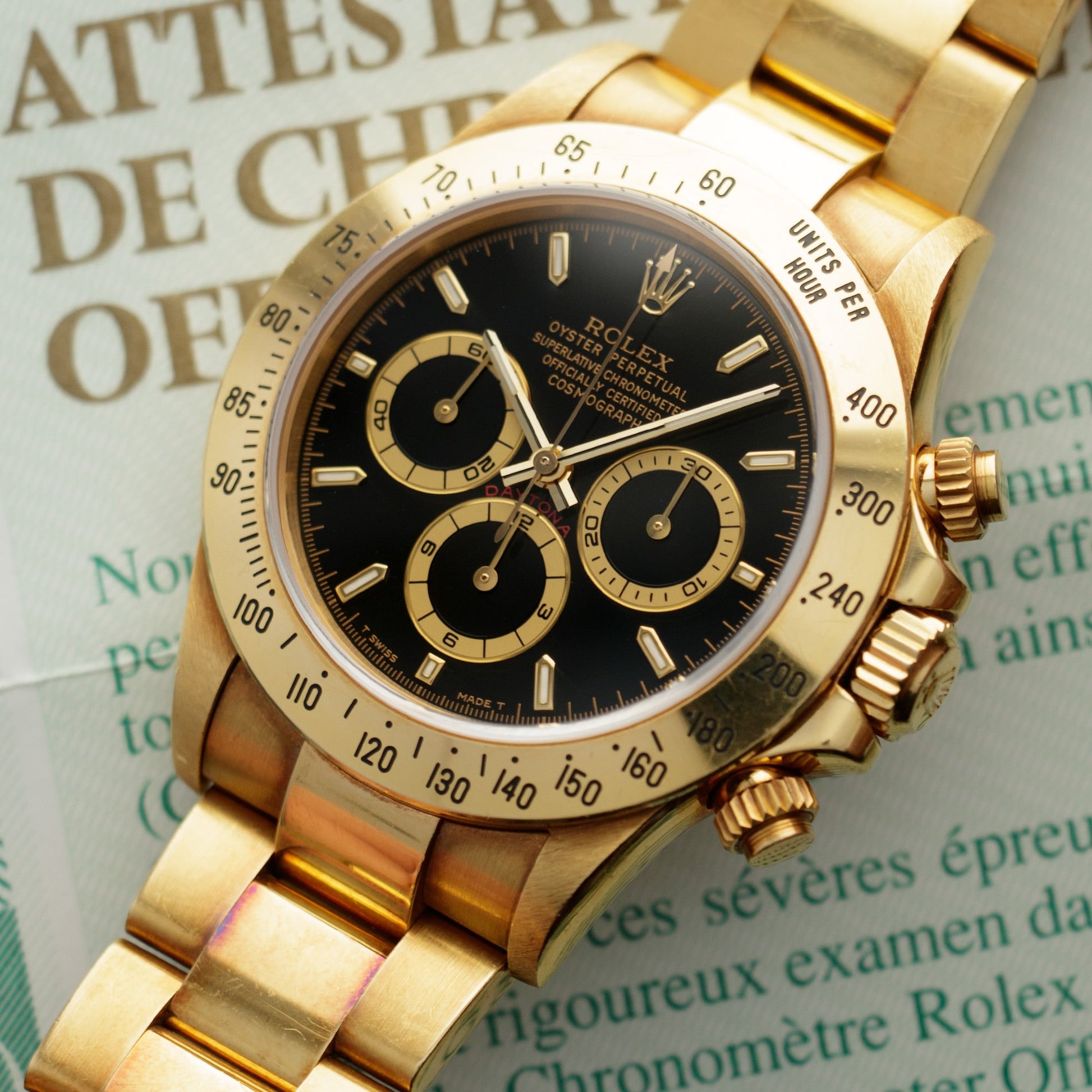 Rolex Yellow Gold Cosmograph Daytona Ref. 16528 in Superb Condition