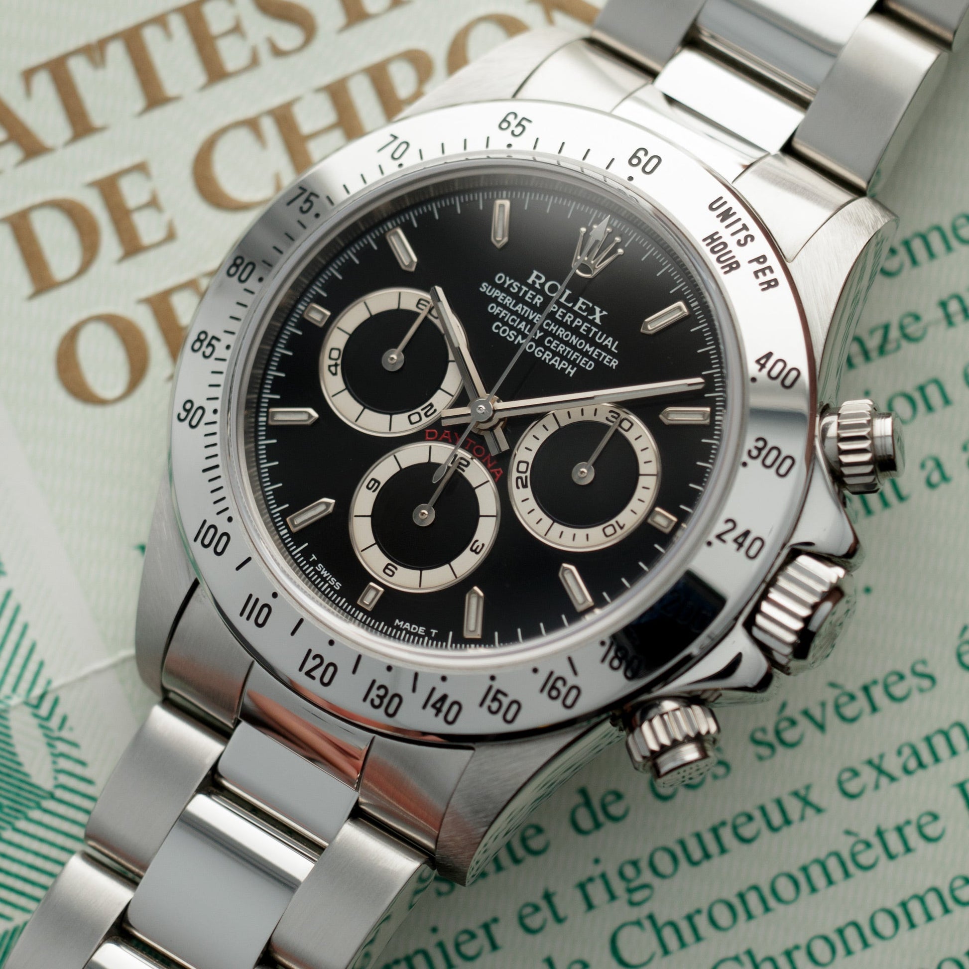 Rolex Steel Zenith Daytona Ref. 16520 in New Old Stock Condition with Warranty