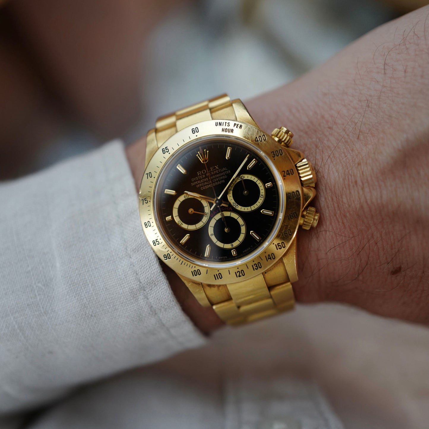 Rolex Yellow Gold Cosmograph Daytona Zenith Watch Ref. 16528 from 1991