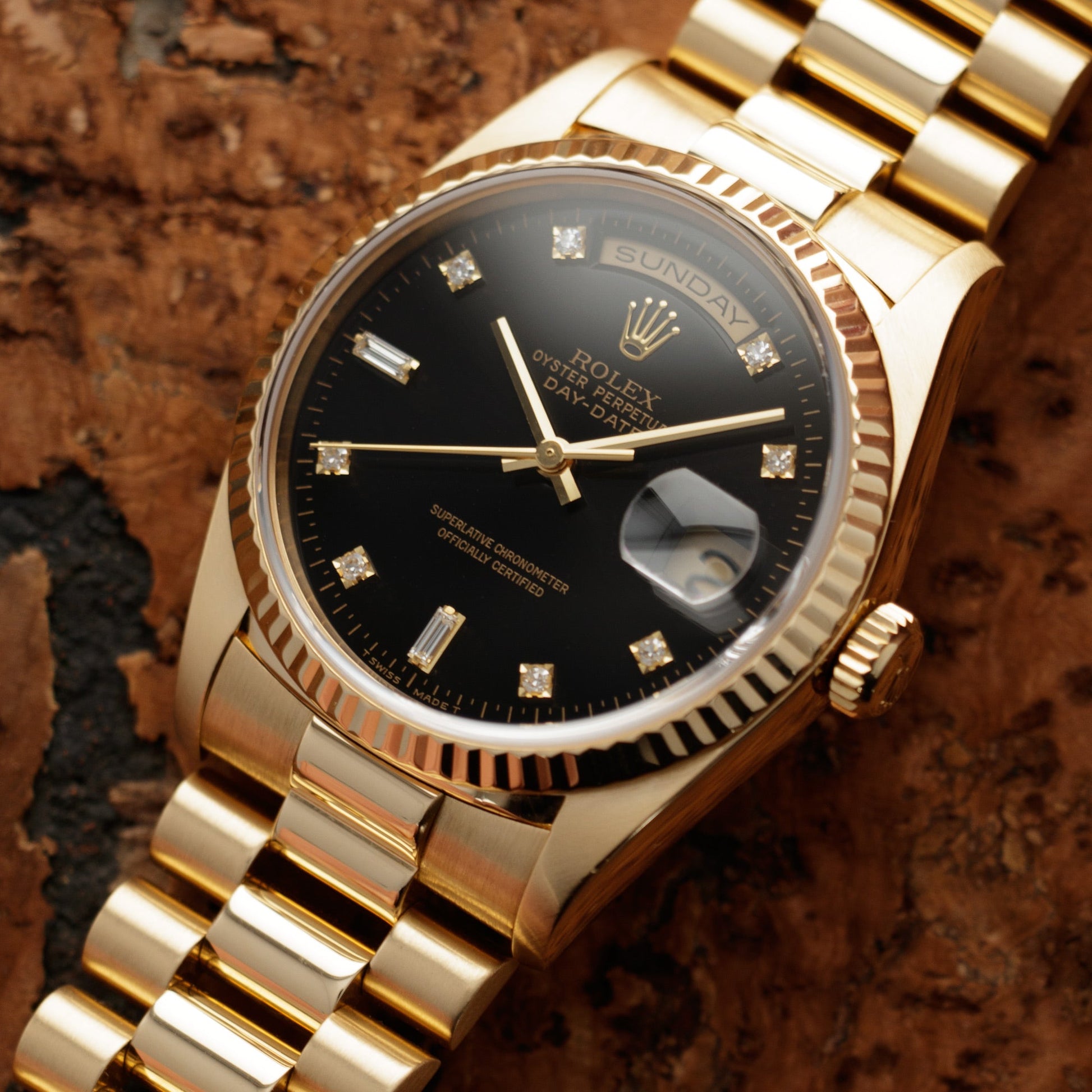 Rolex Yellow Gold Day-Date Ref. 18238 with Diamond Markers