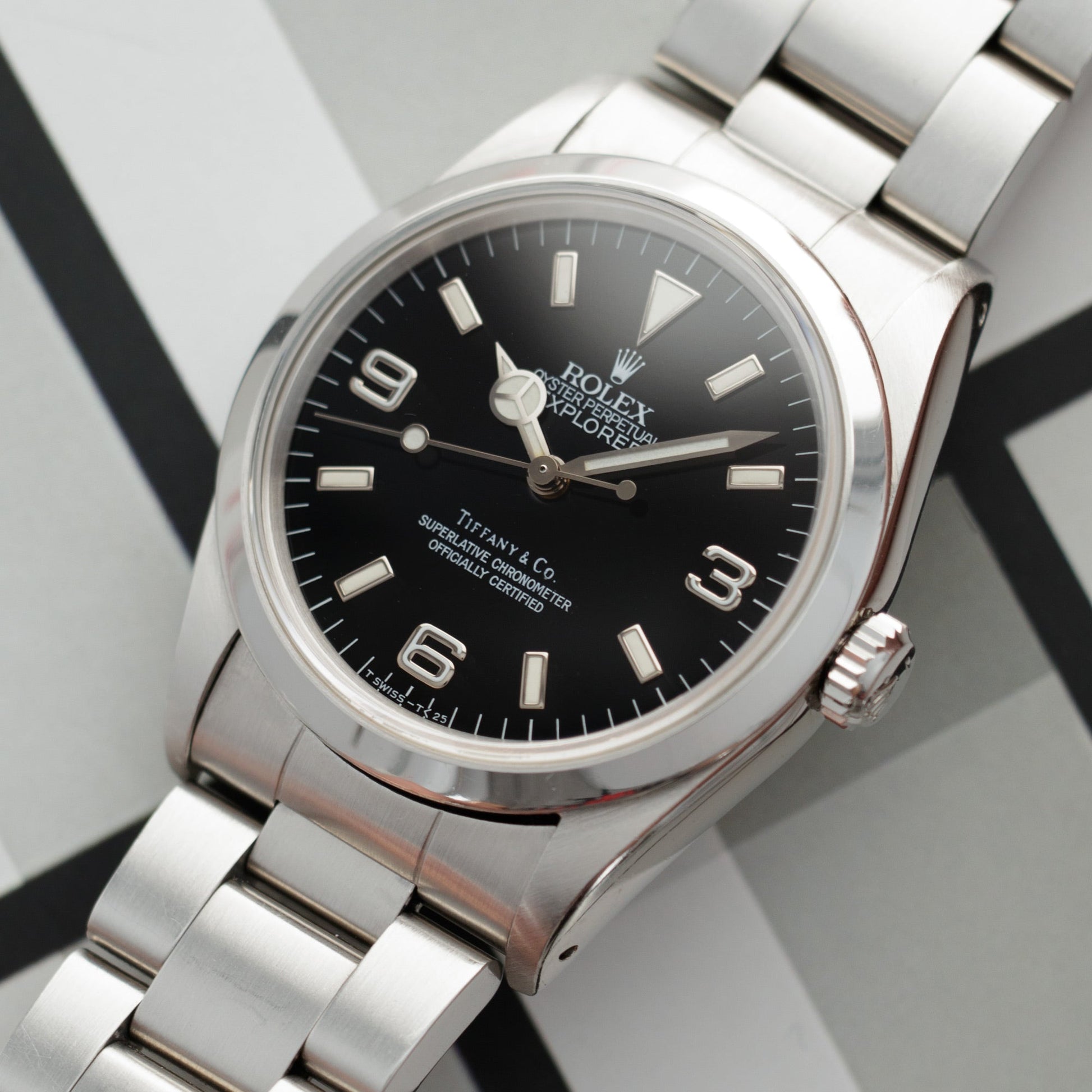 Rolex Steel Explorer Ref. 14270 Retailed by Tiffany & Co.