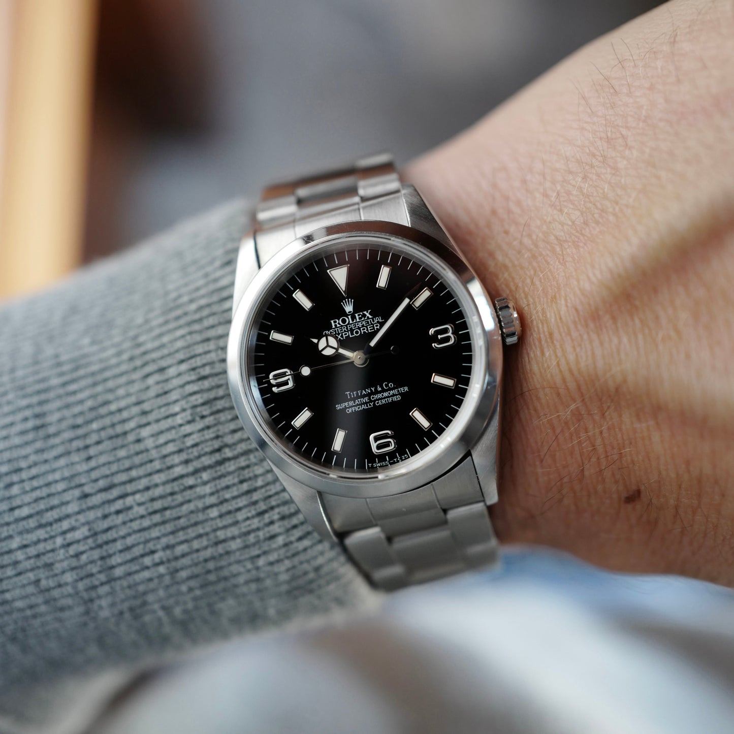 Rolex Steel Explorer Ref. 14270 Retailed by Tiffany & Co.