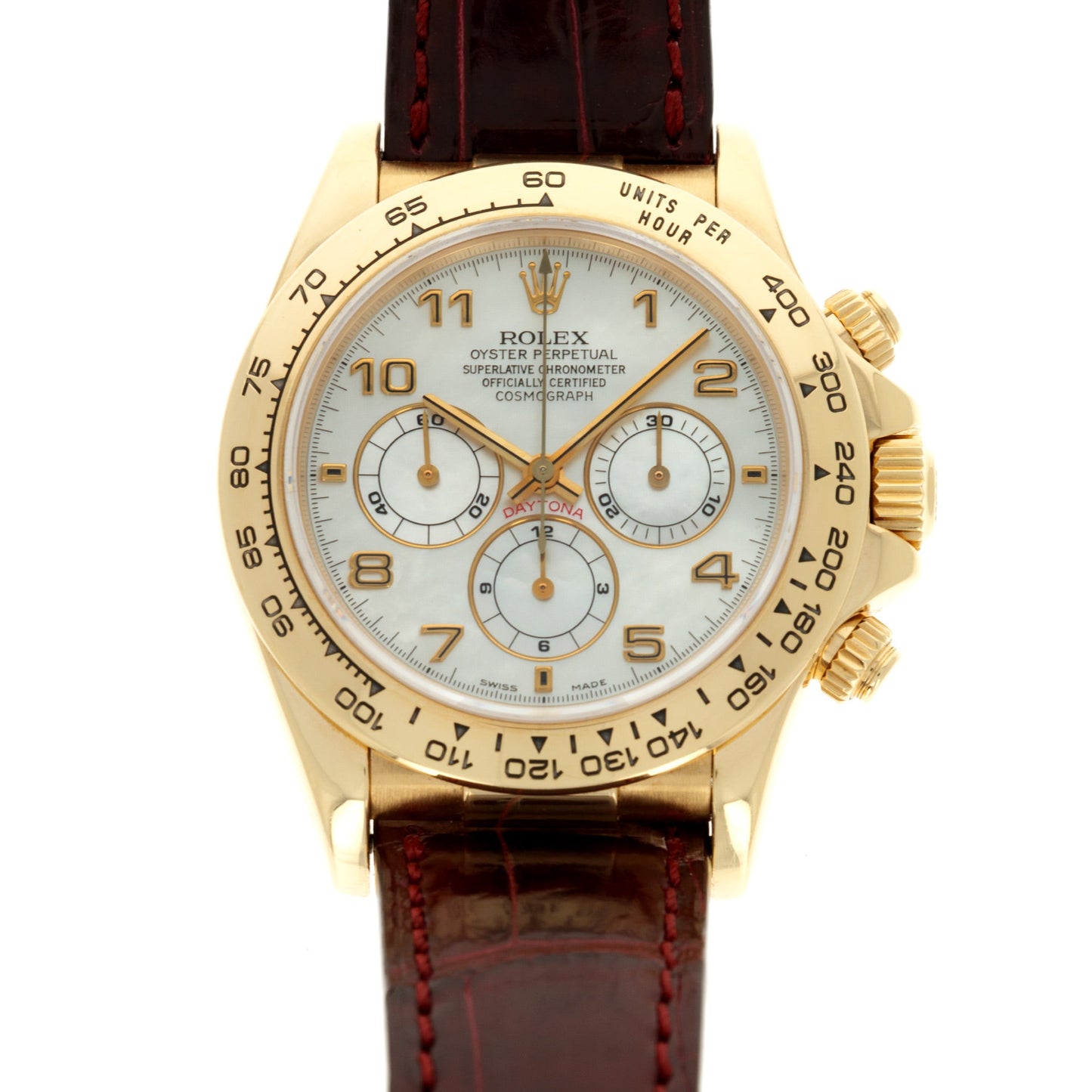 Rolex yellow Gold Daytona Ref. 16518 with Mother of Pearl Dial