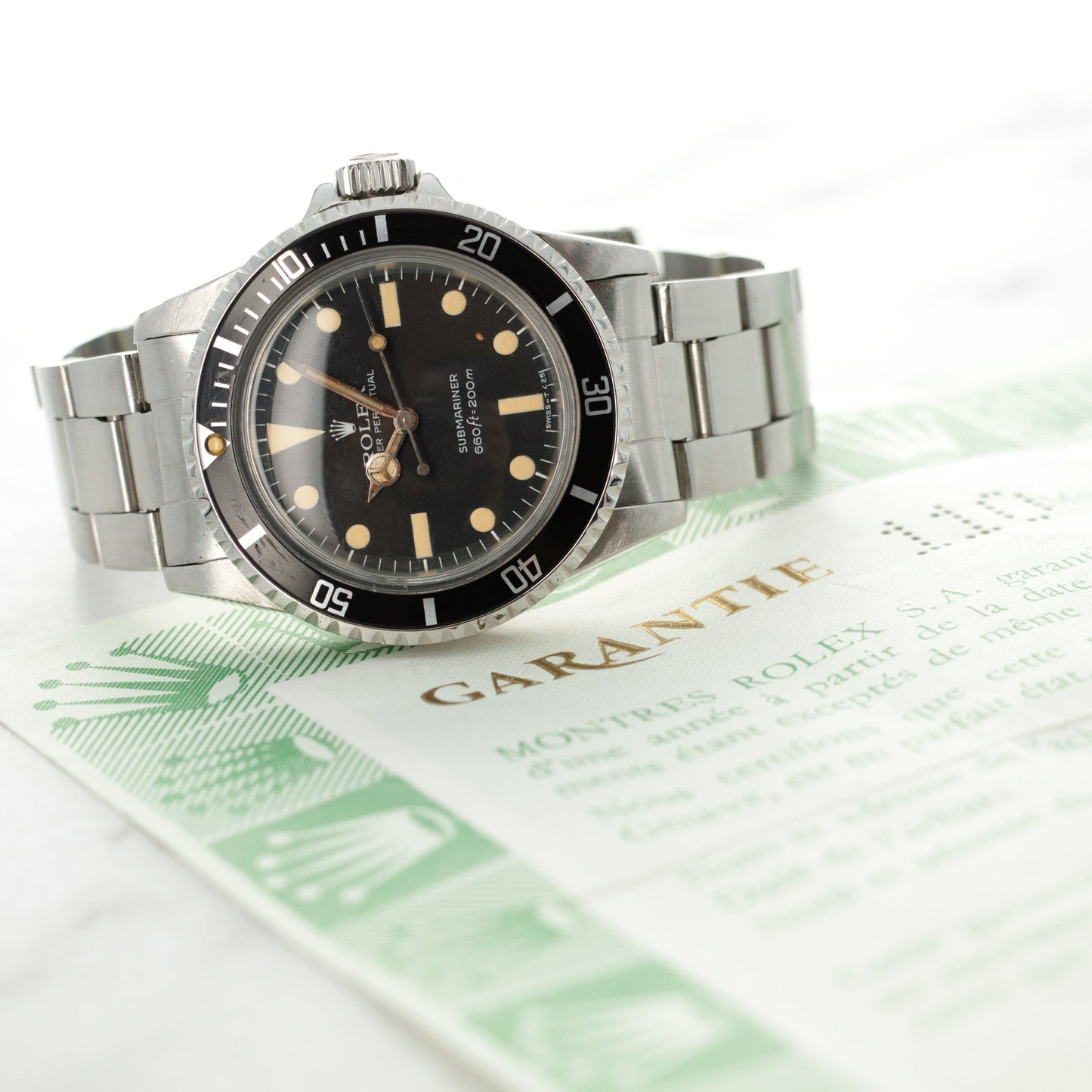 Rolex Steel Maxi Dial Submariner Ref. 5513 with Original Warranty