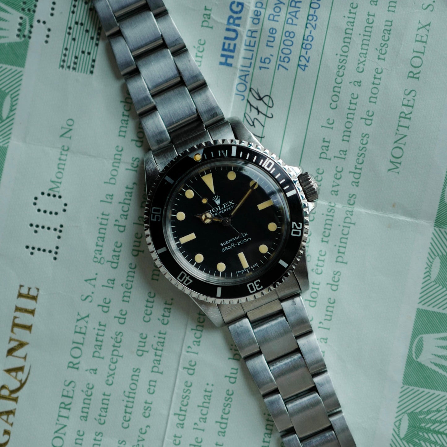 Rolex Steel Maxi Dial Submariner Ref. 5513 with Original Warranty