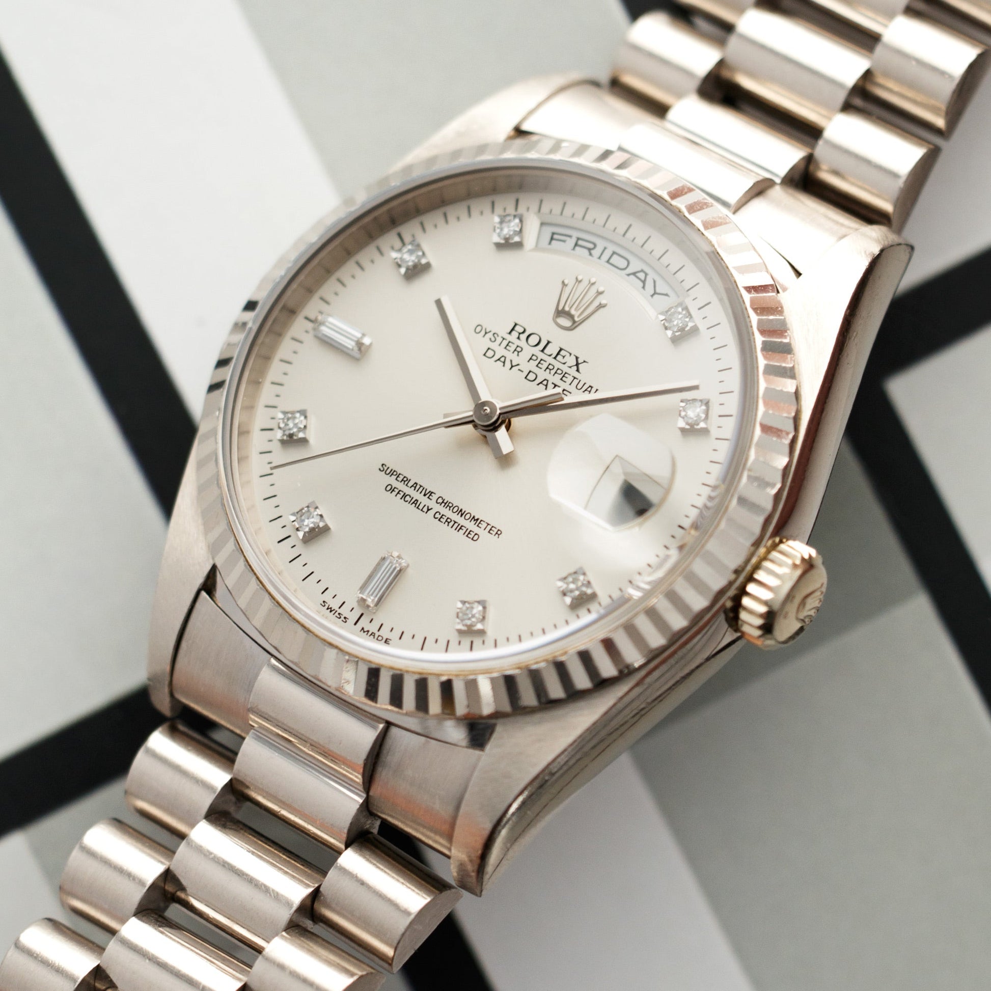 Rolex White Gold Day-Date Ref. 18239 with Diamond Markers