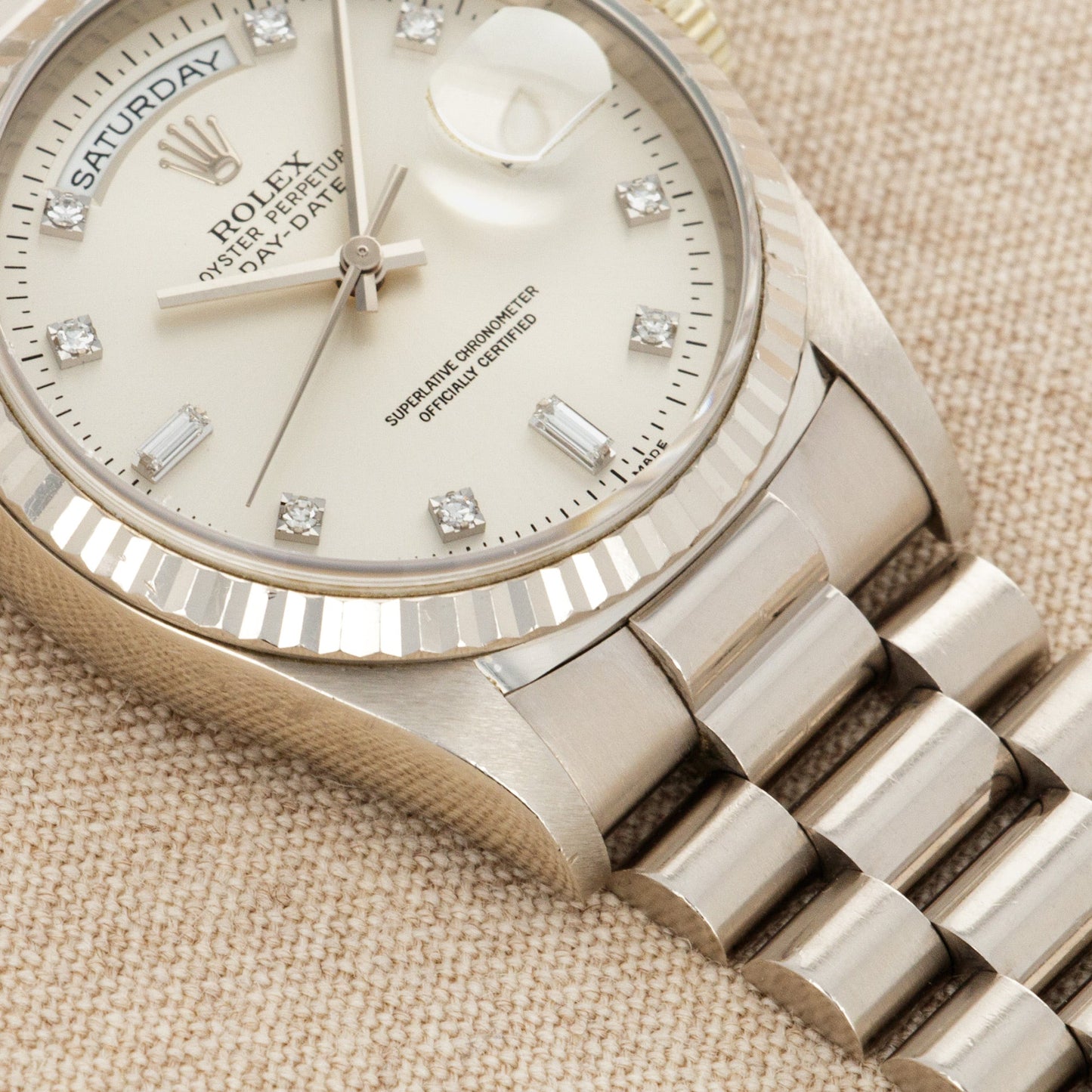 Rolex White Gold Day-Date Ref. 18239 with Diamond Markers