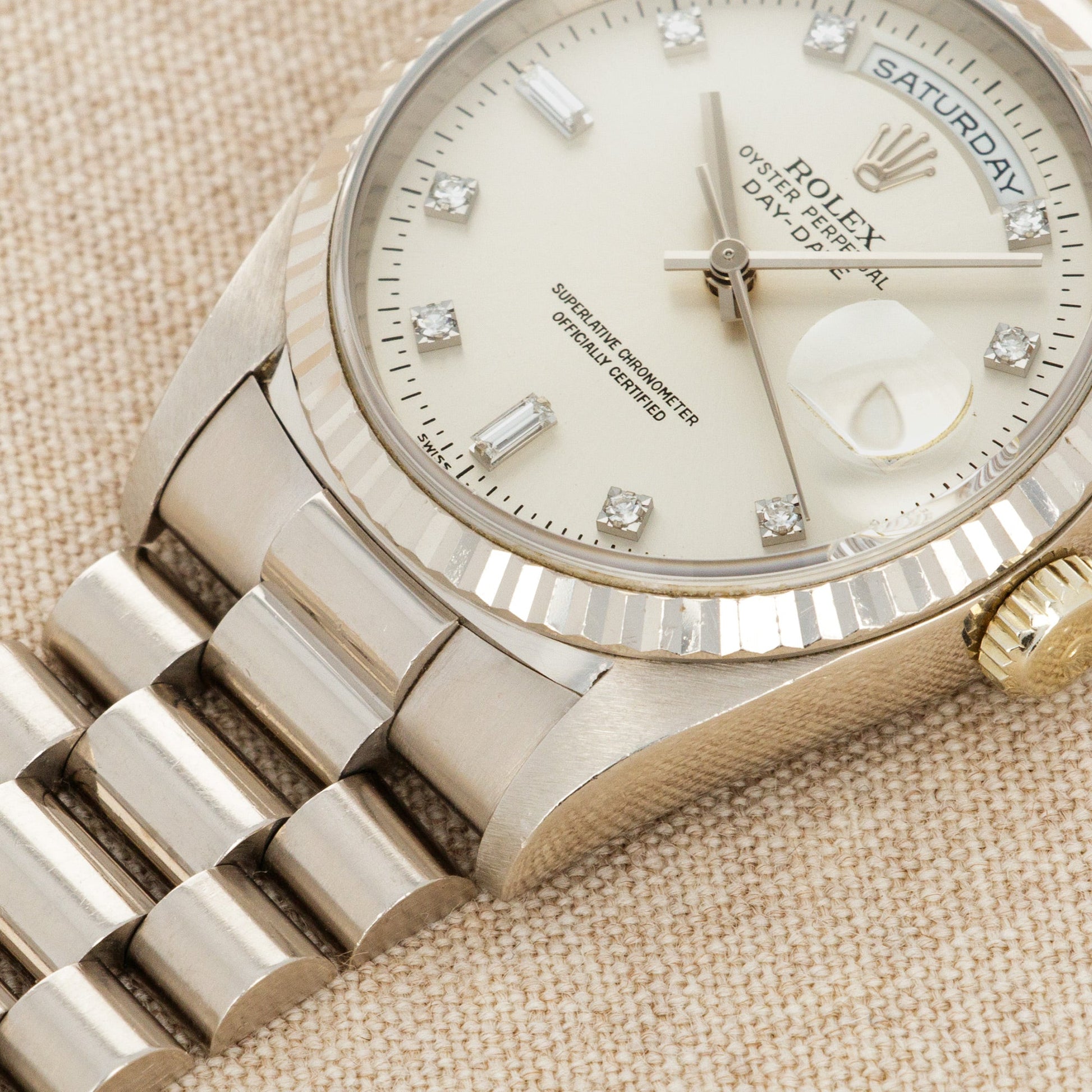 Rolex White Gold Day-Date Ref. 18239 with Diamond Markers