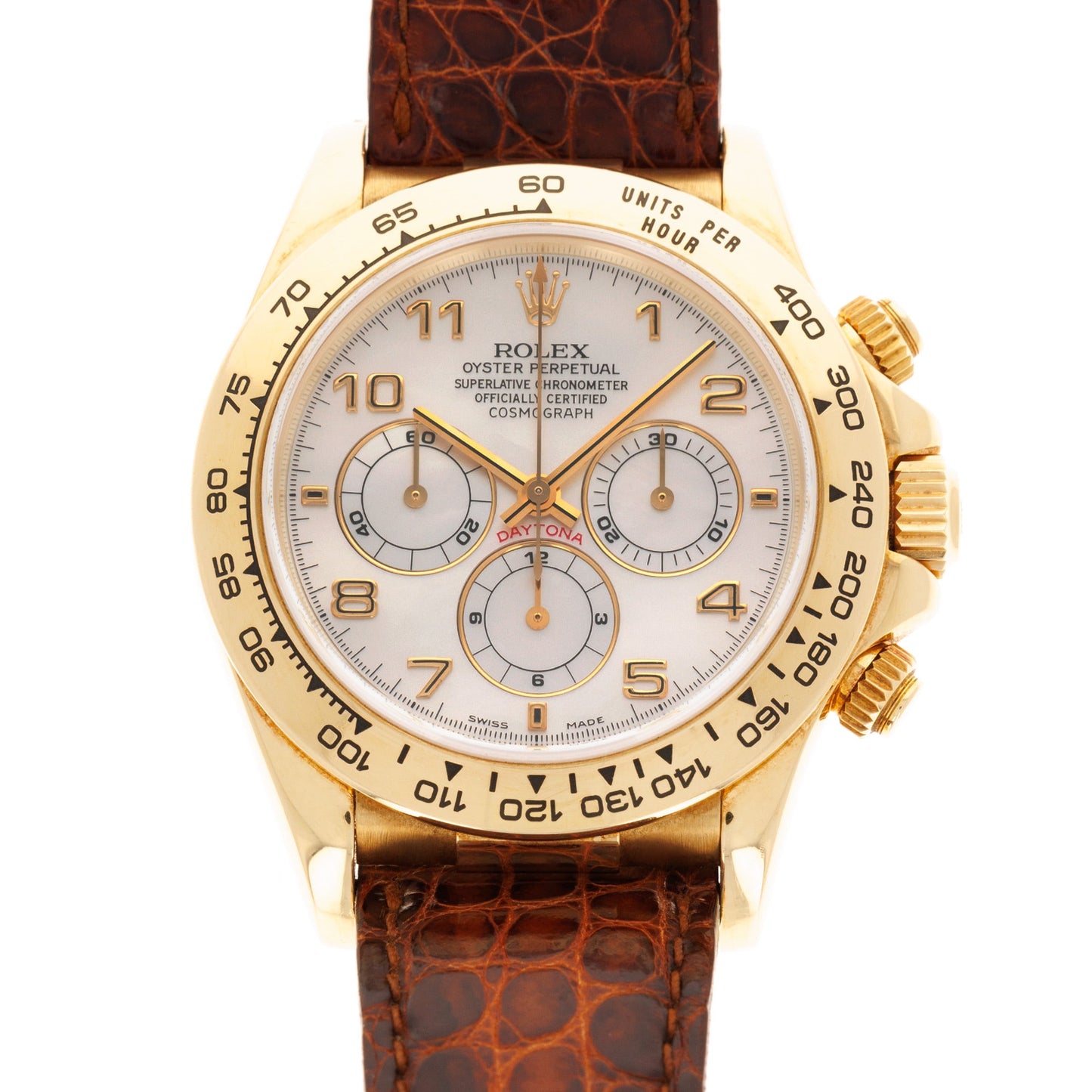 Rolex Yellow Gold Zenith Daytona Ref. 16518 with Mother of Pearl Dial