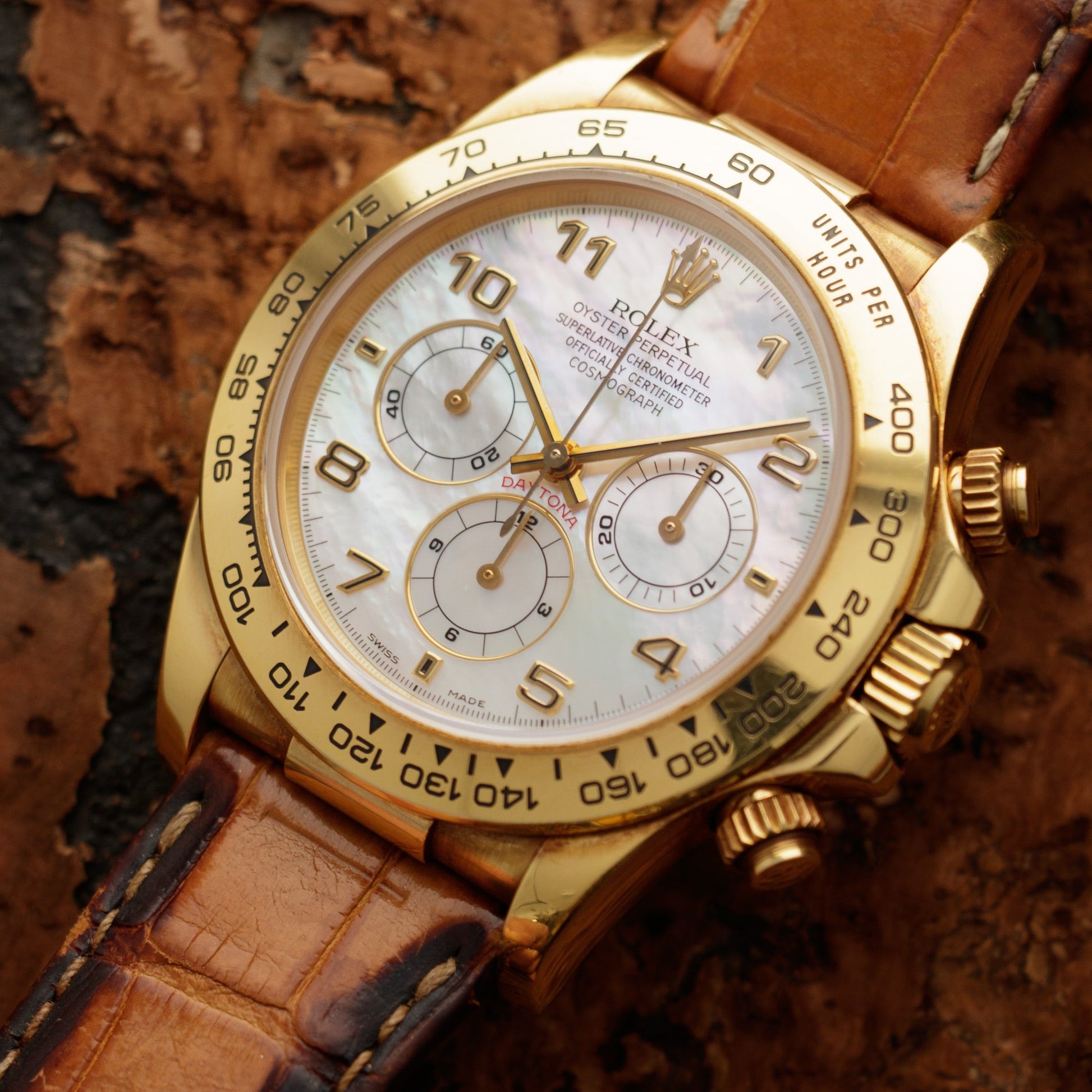 Rolex Yellow Gold Zenith Daytona MOP, Ref. 16518