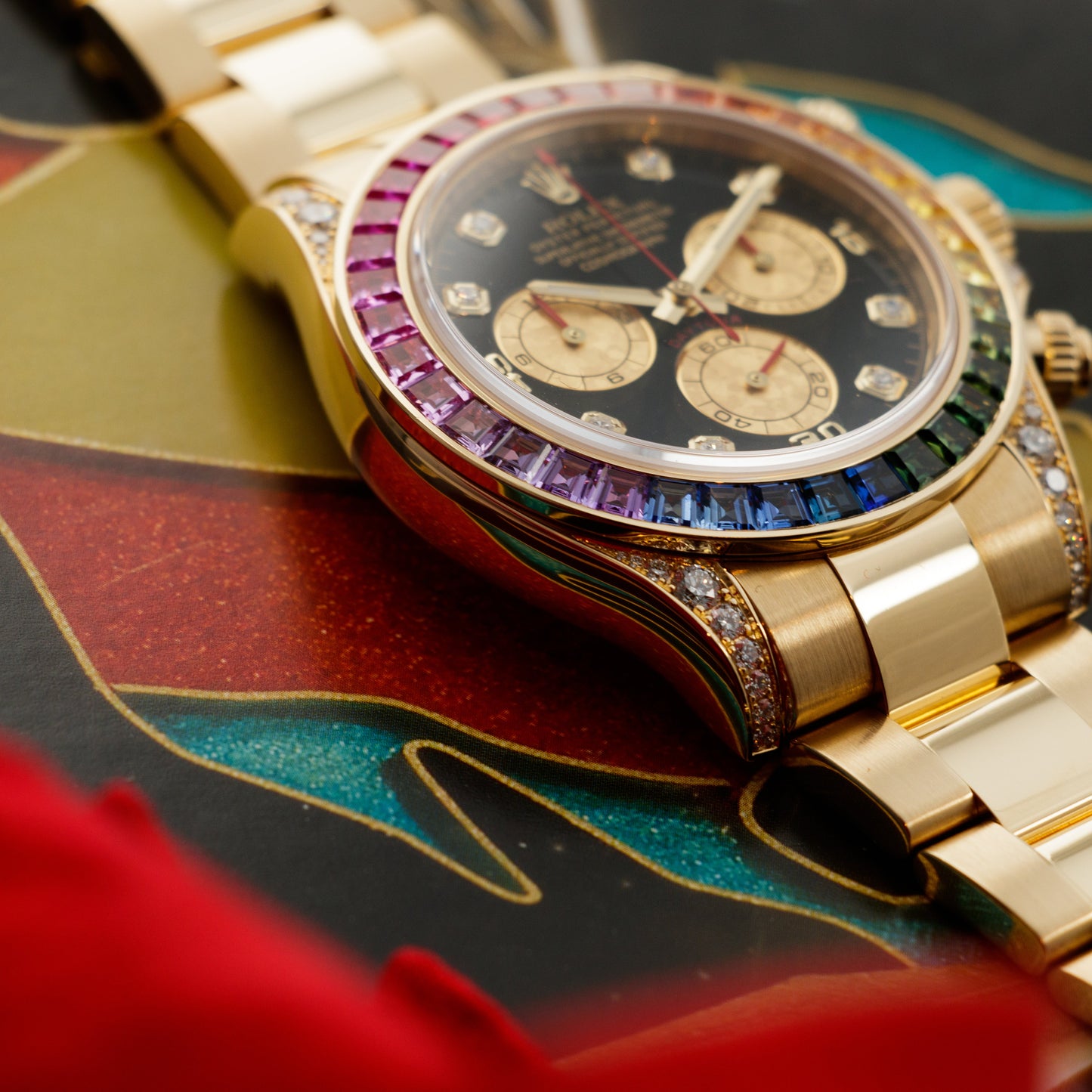 Rolex Yellow Gold Rainbow Daytona Watch Ref. 116598