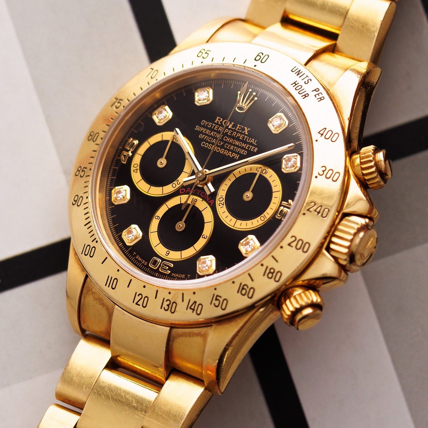 Rolex Yellow Gold Daytona Zenith Watch Ref. 16528 with Inverted Six Dial