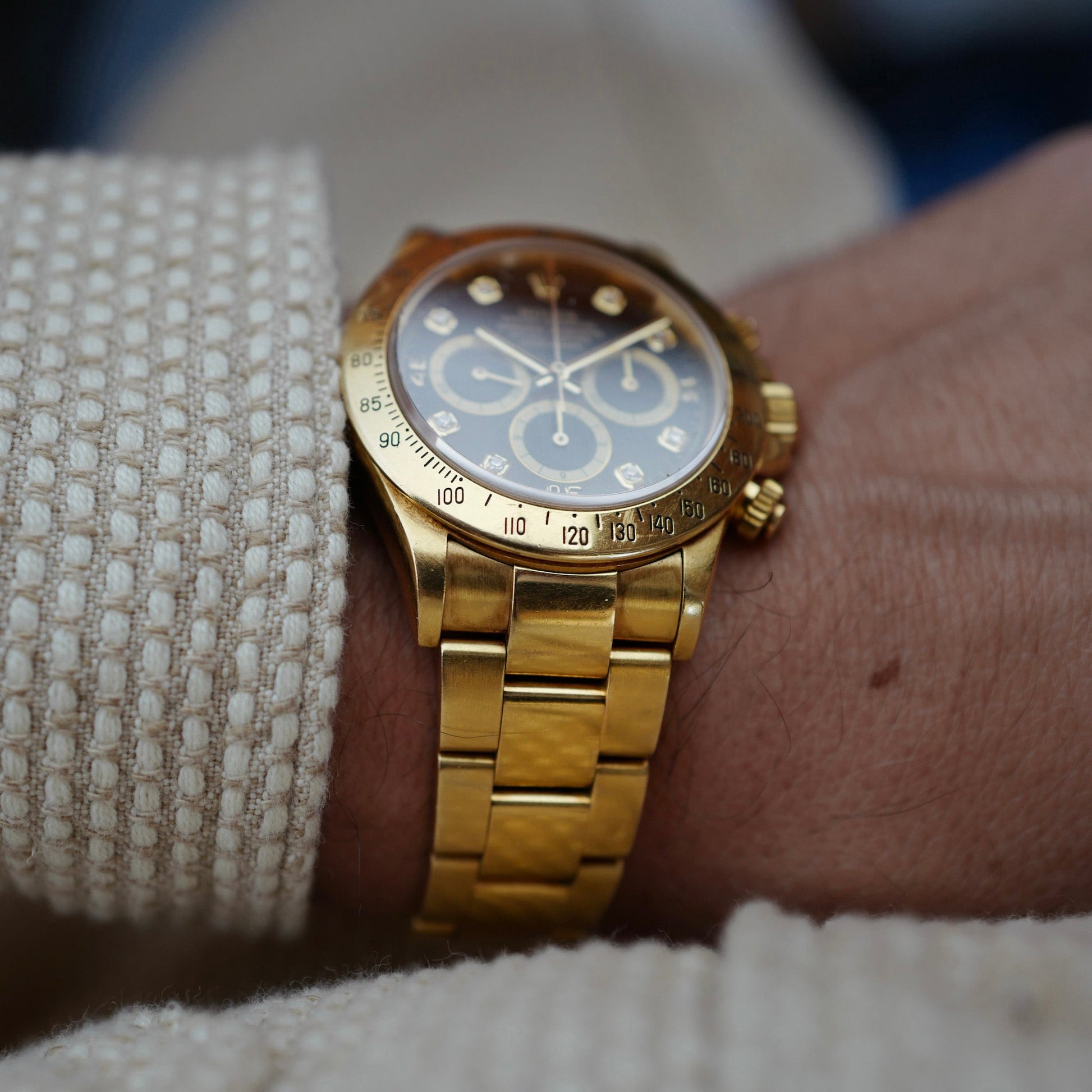 Rolex Yellow Gold Daytona Zenith Watch Ref. 16528 with Inverted Six Dial