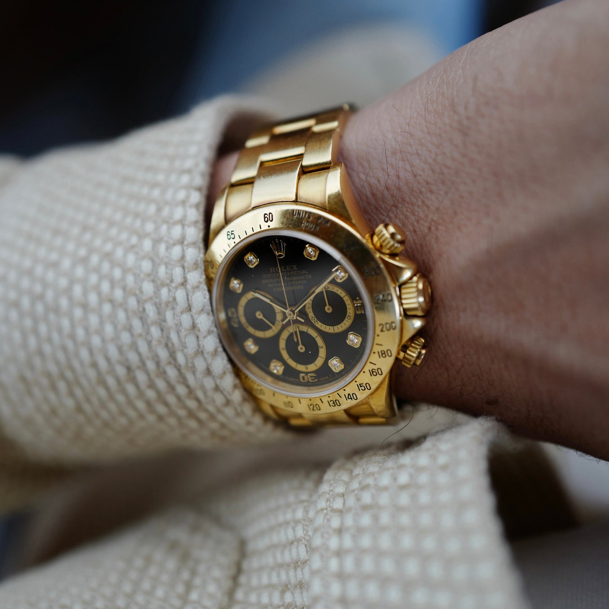 Rolex Yellow Gold Daytona Zenith Watch Ref. 16528 with Inverted Six Dial