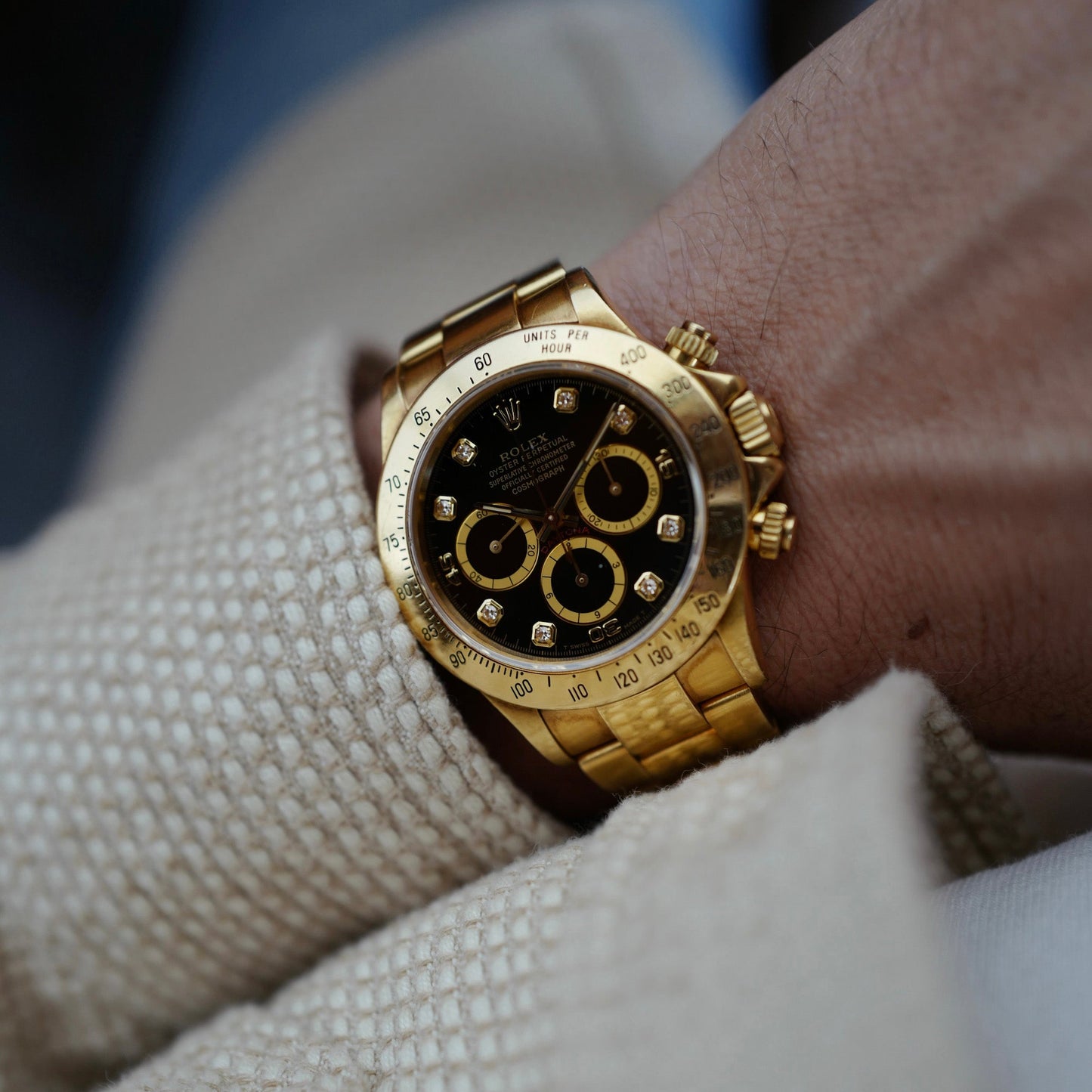 Rolex Yellow Gold Daytona Zenith Watch Ref. 16528 with Inverted Six Dial