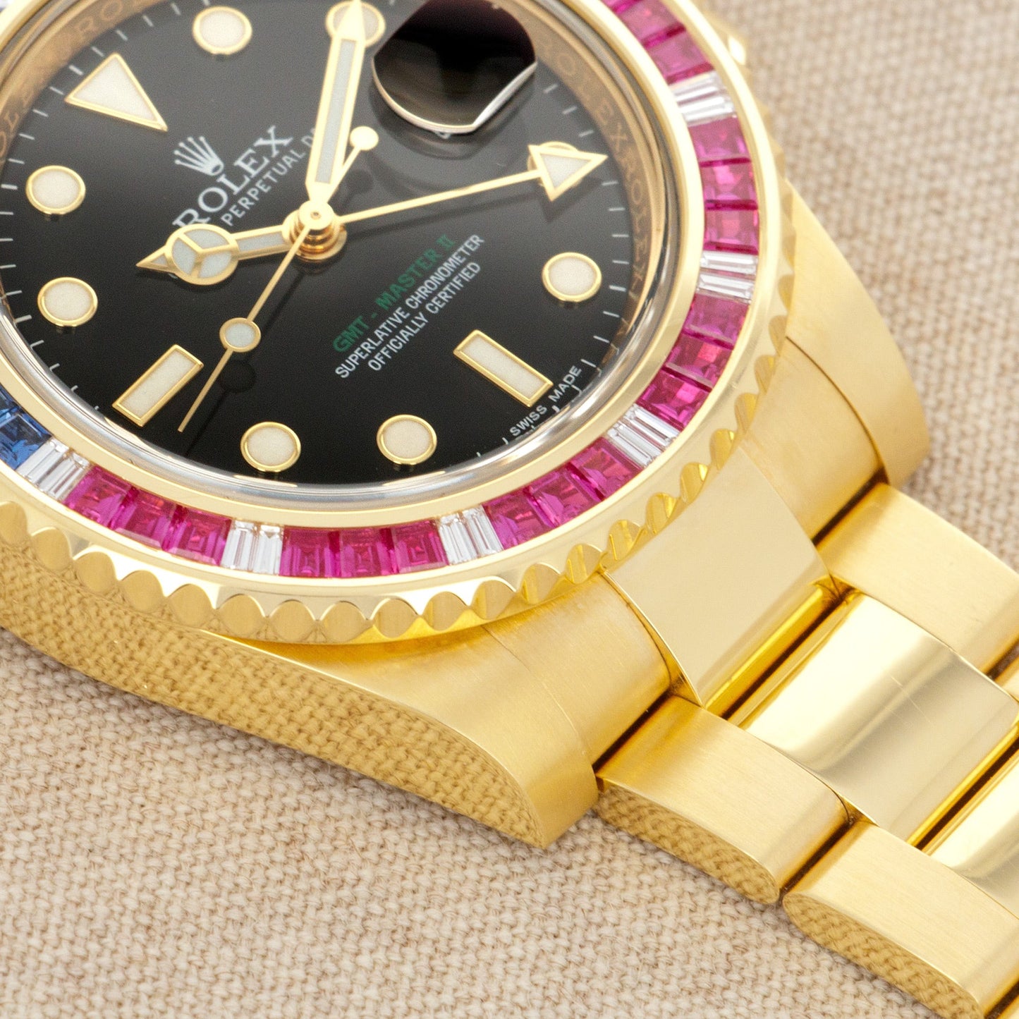 Rolex Yellow Gold GMT-Master SARU Watch Ref. 116748 with Original Box and Warranty