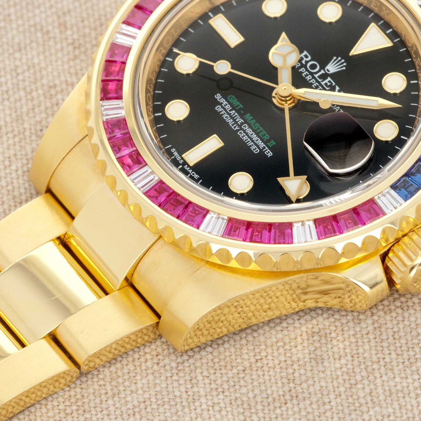 Rolex Yellow Gold GMT-Master SARU Watch Ref. 116748 with Original Box and Warranty