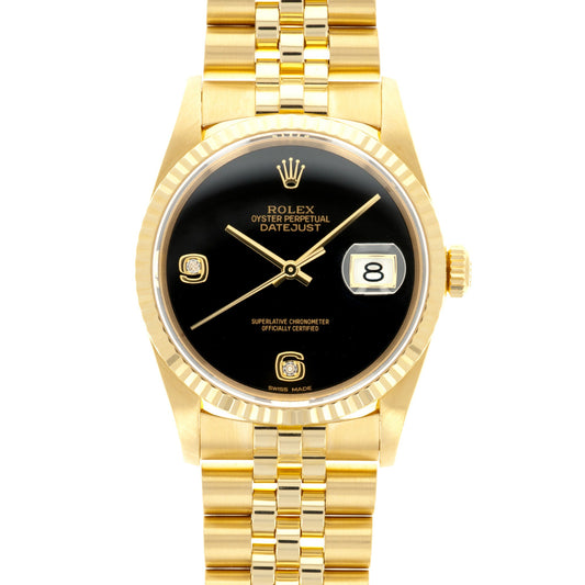 Rolex Yellow Gold Datejust Ref. 16238 with Black Onyx Dial