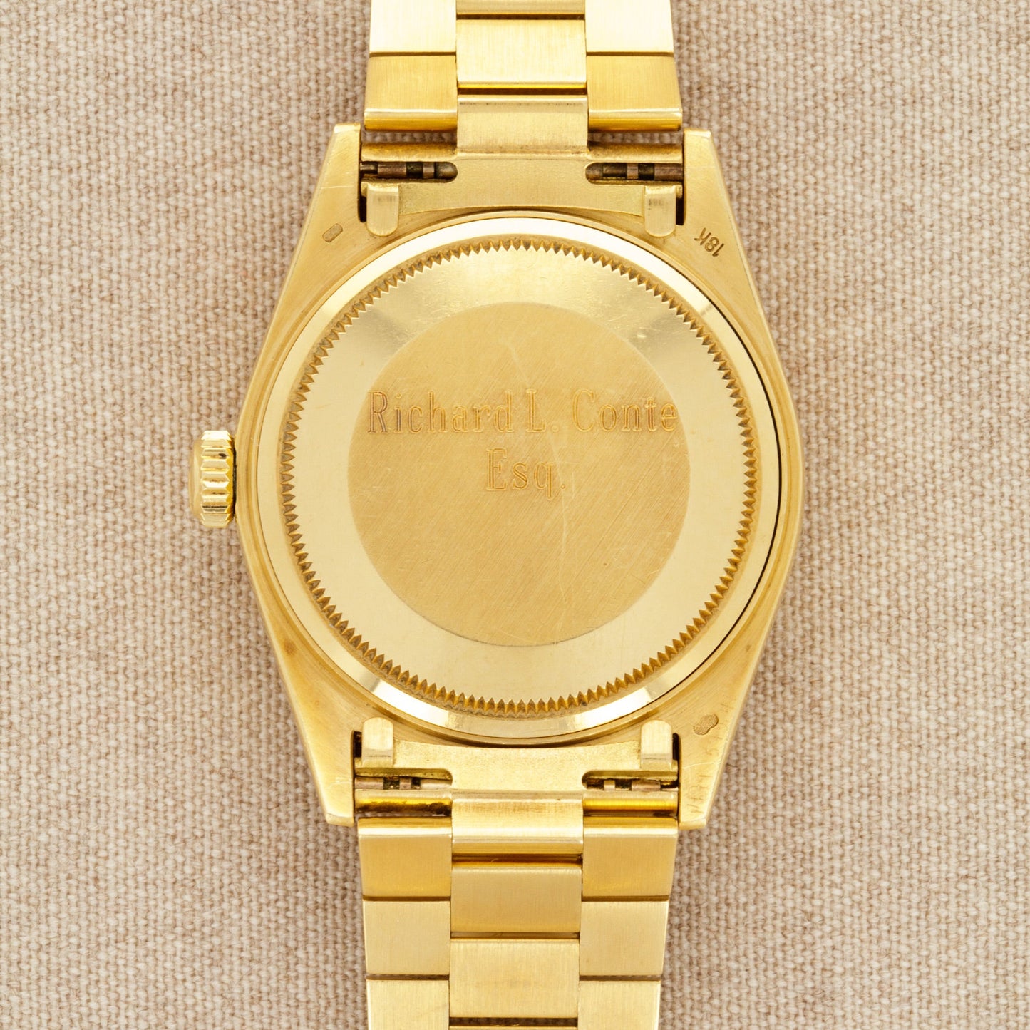 Rolex Yellow Gold Day-Date Ref. 18038 with Rare Pinball Dial