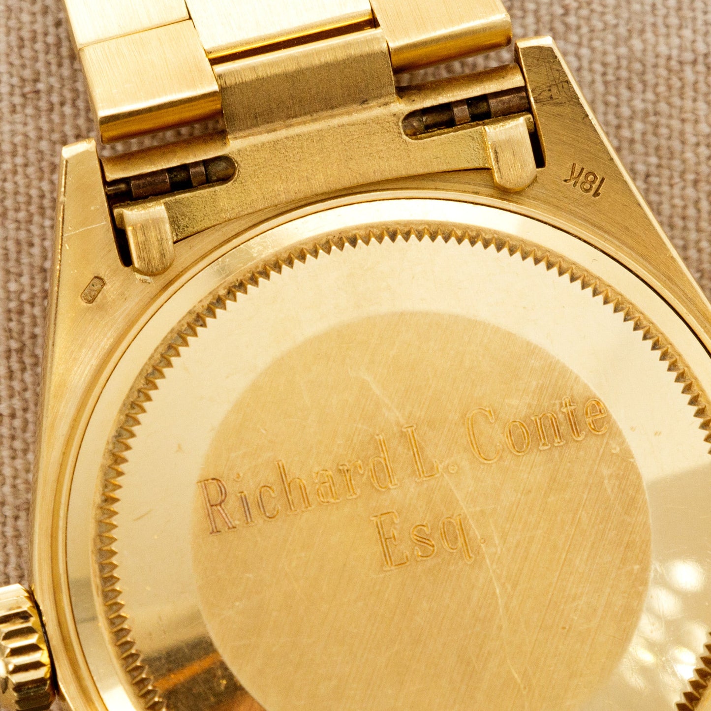 Rolex Yellow Gold Day-Date Ref. 18038 with Rare Pinball Dial