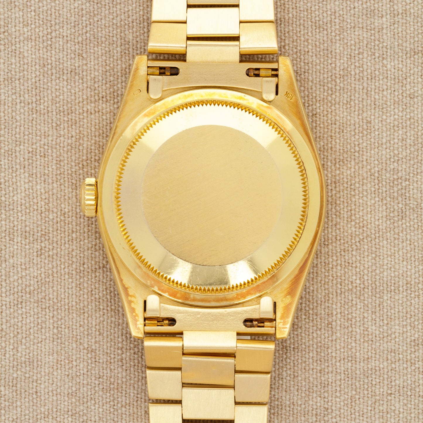 Rolex Yellow Gold Day-Date Watch Ref. 18238 with Mother of Pearl and Ruby Dial