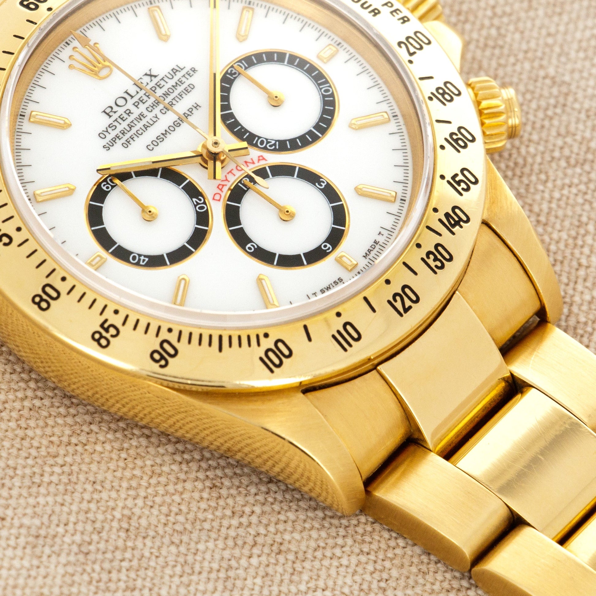 Rolex Yellow Gold Zenith Daytona Ref. 16528 with Porcelain Dial