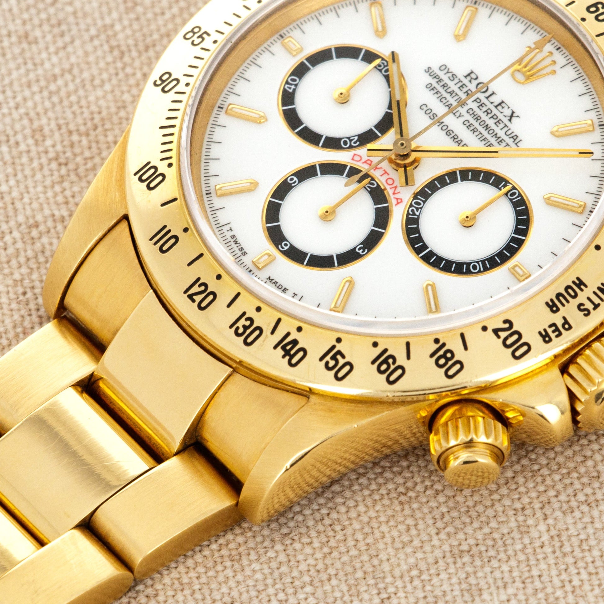 Rolex Yellow Gold Zenith Daytona Ref. 16528 with Porcelain Dial