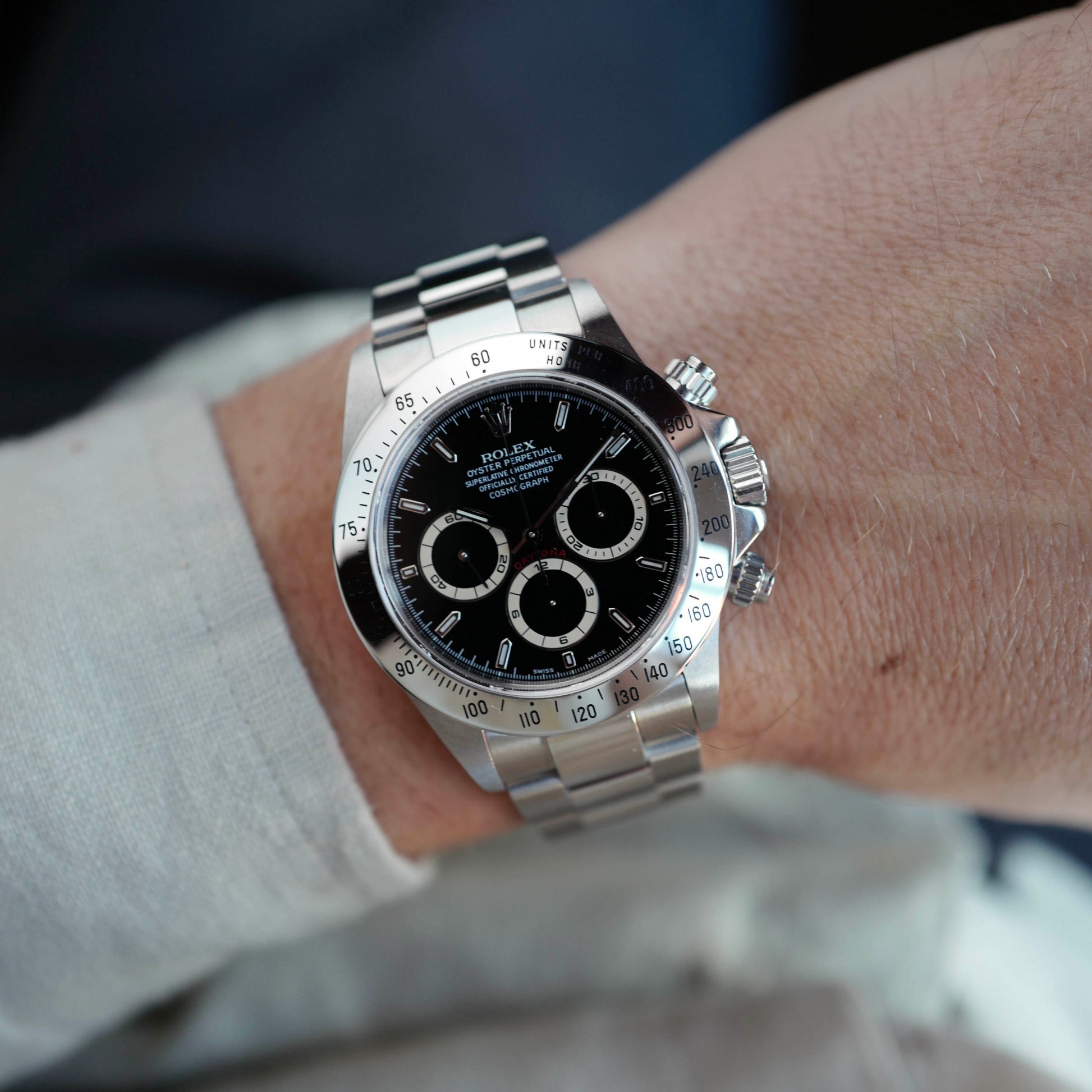 Rolex Steel Zenith Daytona Ref. 16520 in New Old Stock Condition with Papers (NEW ARRIVAL)