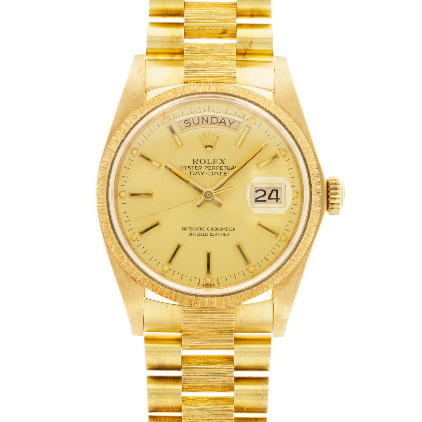 Rolex Yellow Gold Day-Date Ref. 18078 in Outstanding Condition with Original Bark Finish