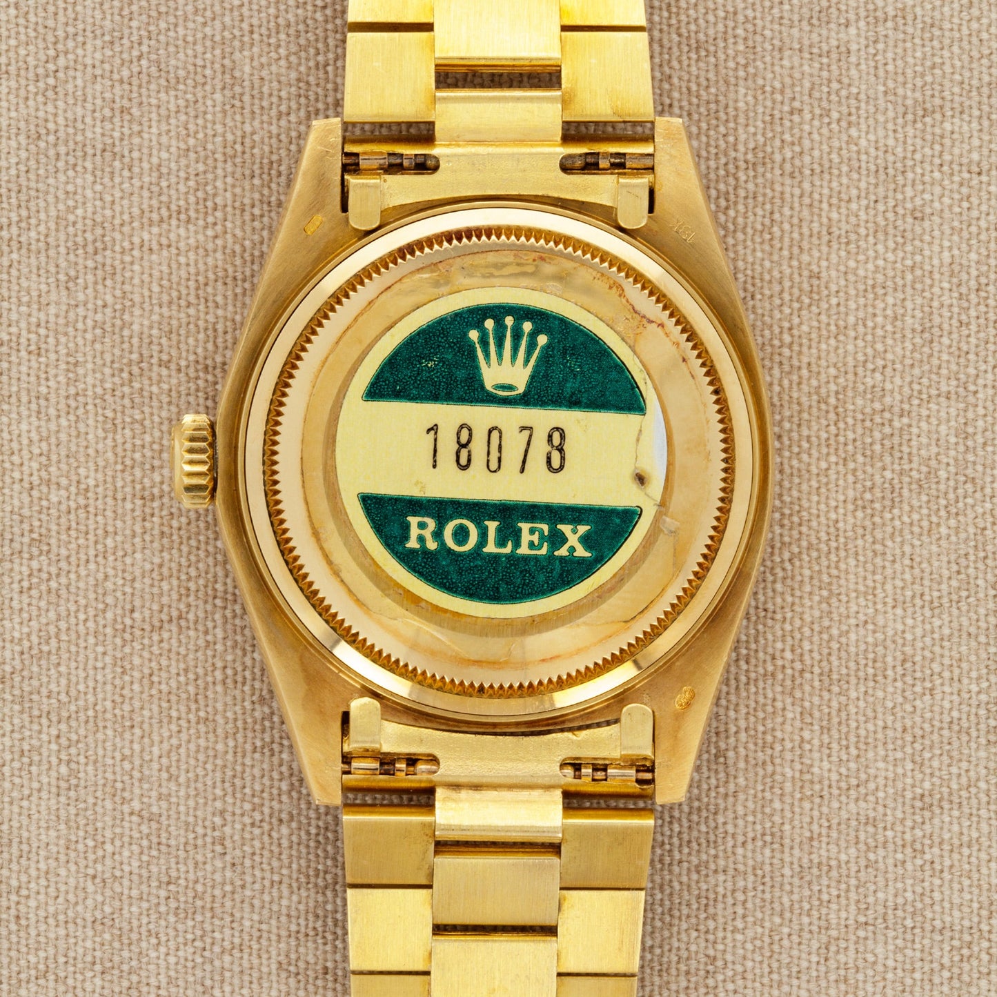 Rolex Yellow Gold Day-Date Ref. 18078 in Outstanding Condition with Original Bark Finish