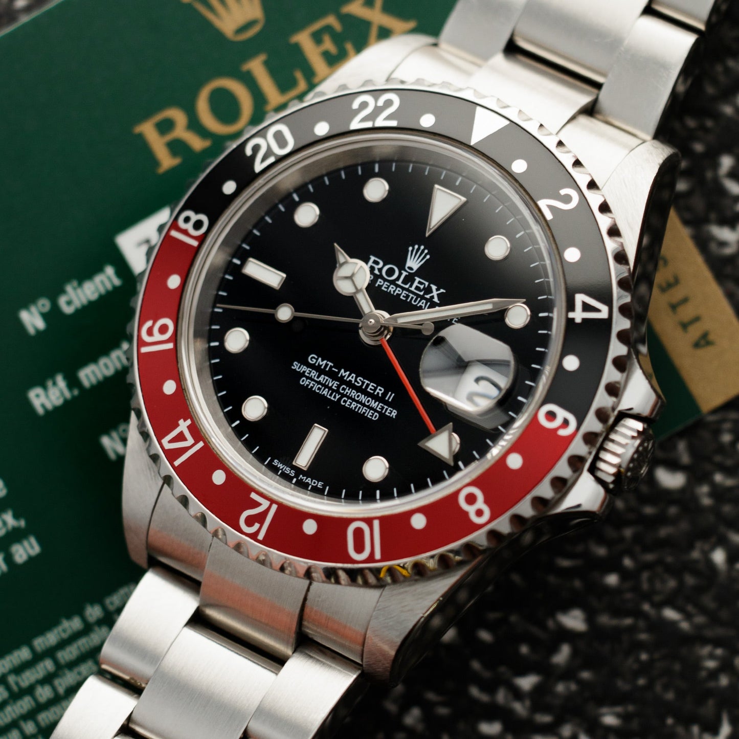 Rolex Steel M-Series Coke GMT-Master Ref. 16710 with Error Dial