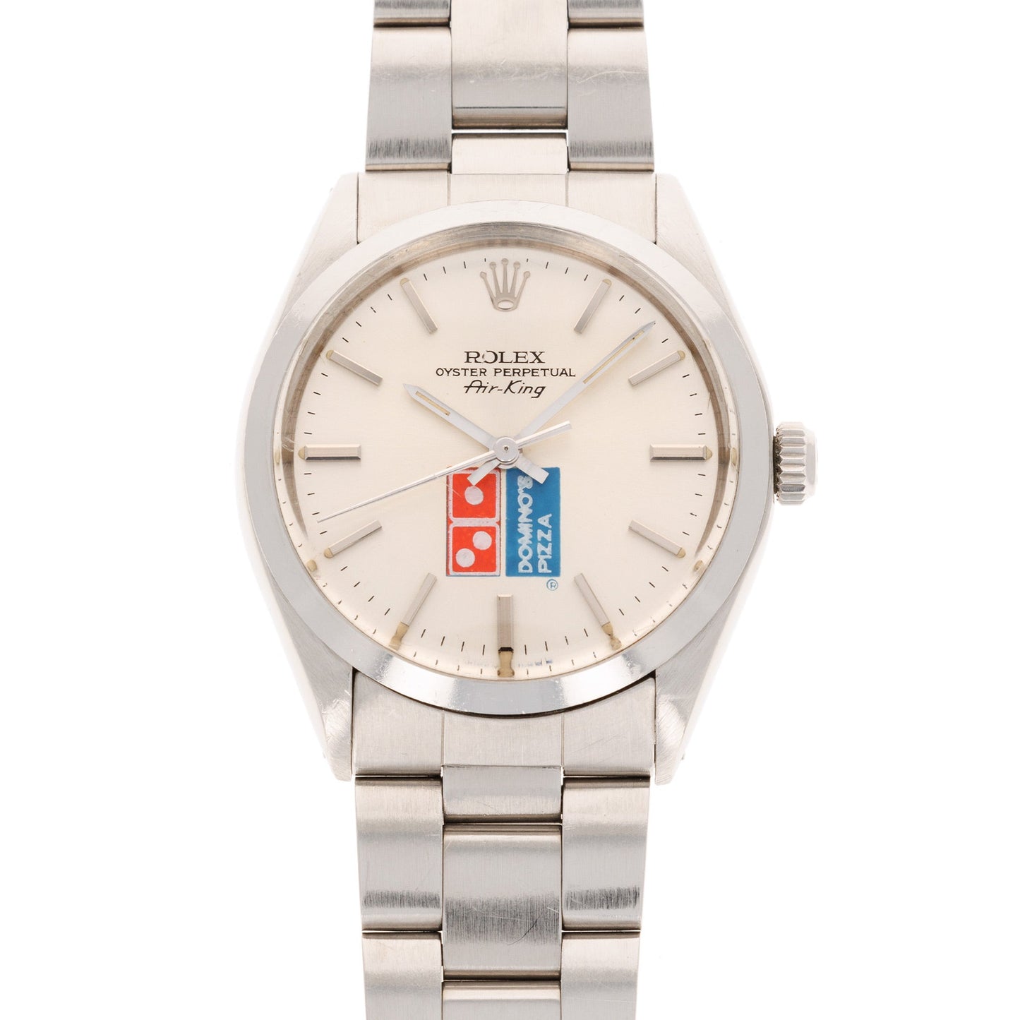 Rolex Steel Dominos Air-King Ref. 5500 with Papers