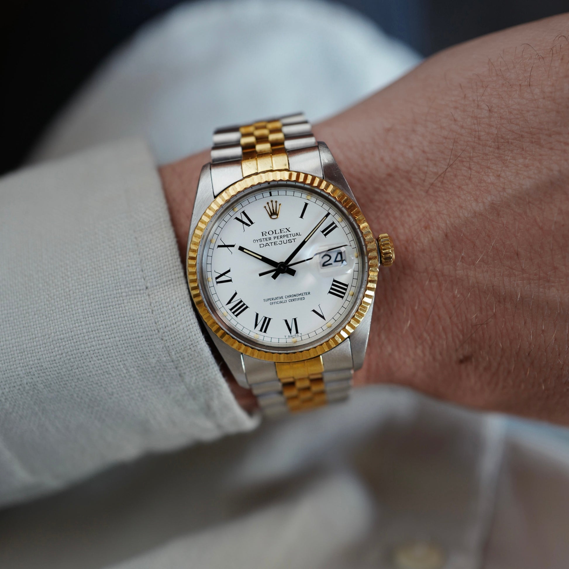 Rolex Two-Tone Datejust Ref. 16013 with Buckley Dial