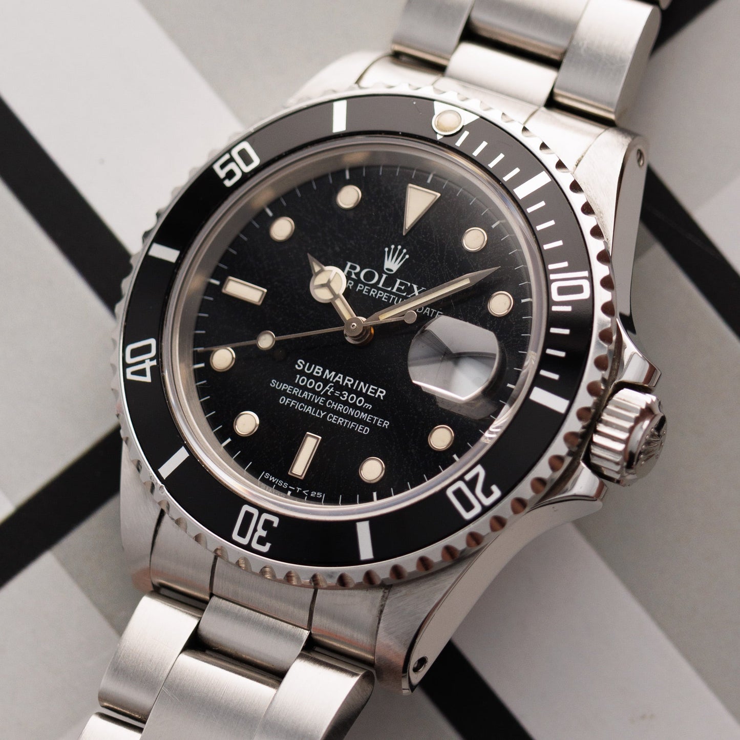 Rolex Steel Submariner Ref. 168000 with Spider Dial