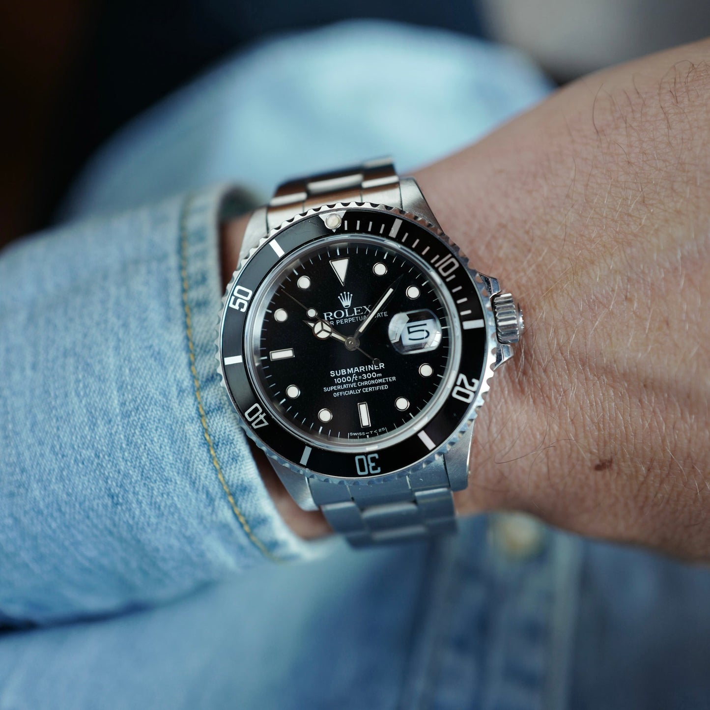 Rolex Steel Submariner Ref. 168000 with Spider Dial