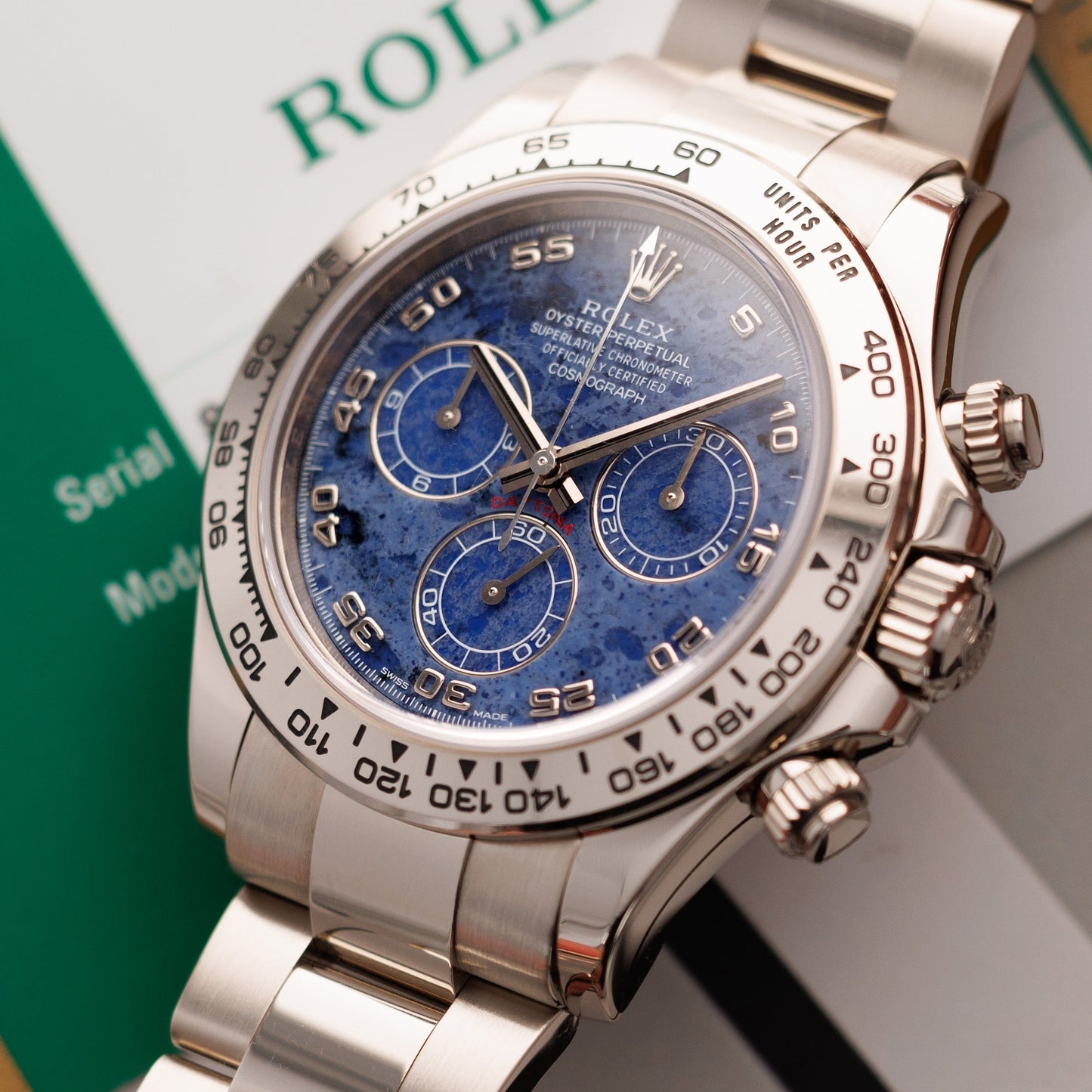 Rolex White Gold Daytona Sodalite Watch Ref. 116509