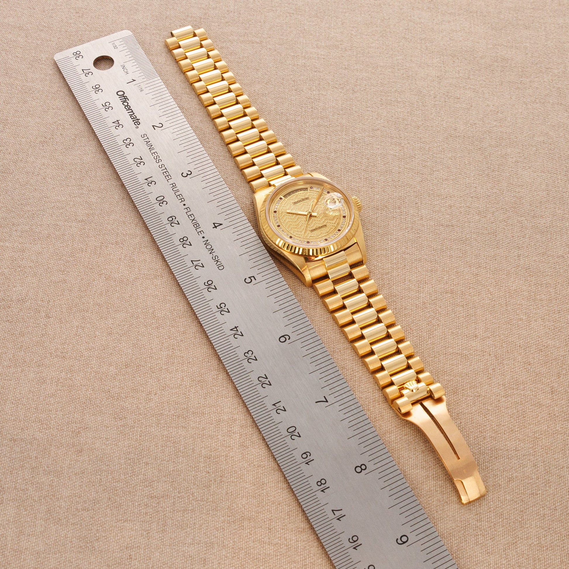 Rolex Yellow Gold Day-Date Ref. 18038 with Missoni Ruby Dial